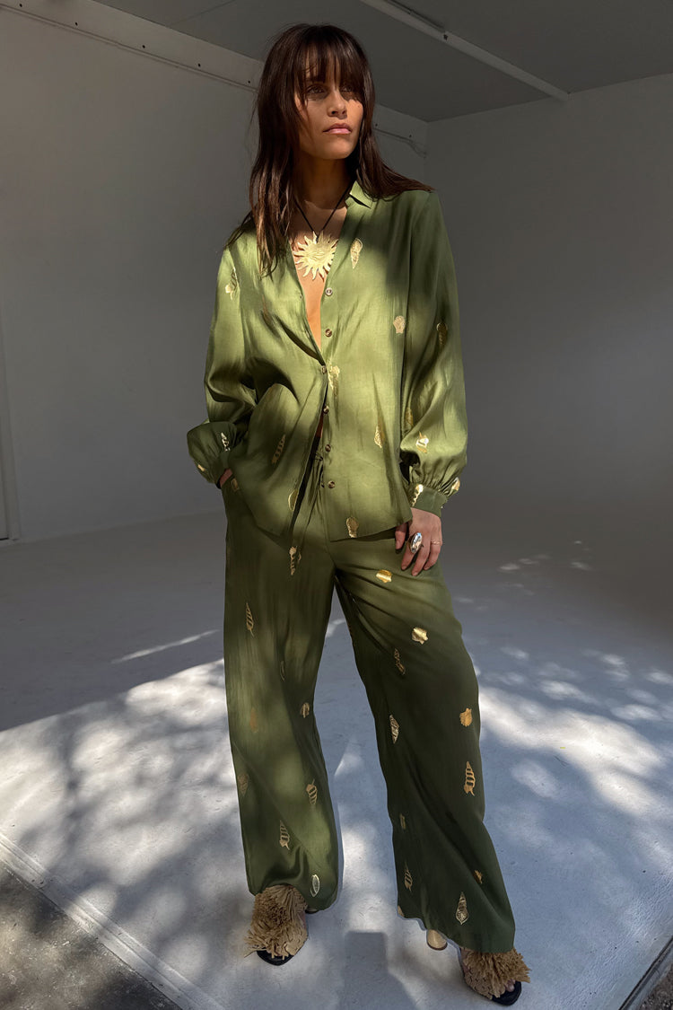 Khaki Shell Trousers Petite、mySite、solidvoid