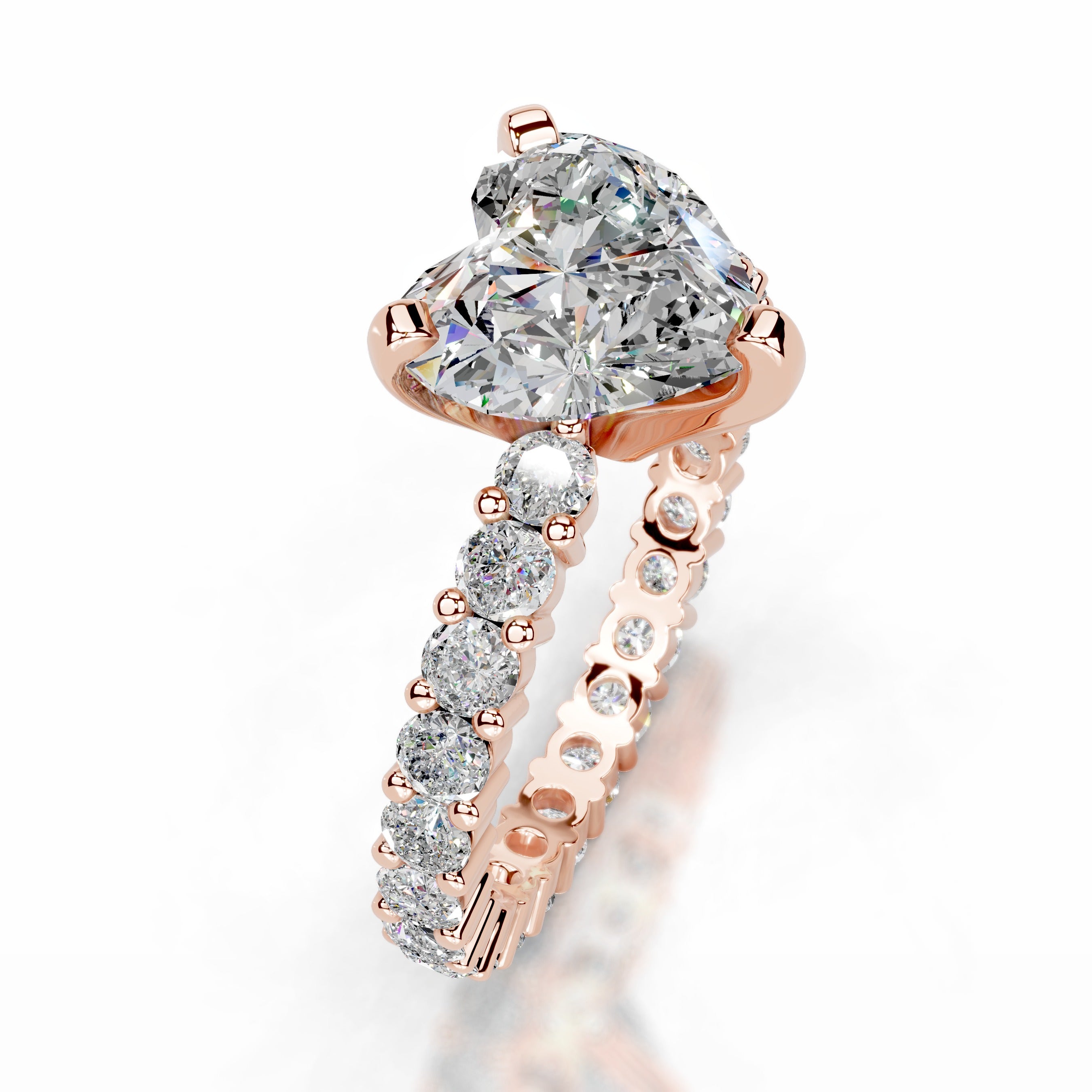Jenna Moissanite & Diamonds Ring - 14K Rose Gold、mySite、hinf8tx79