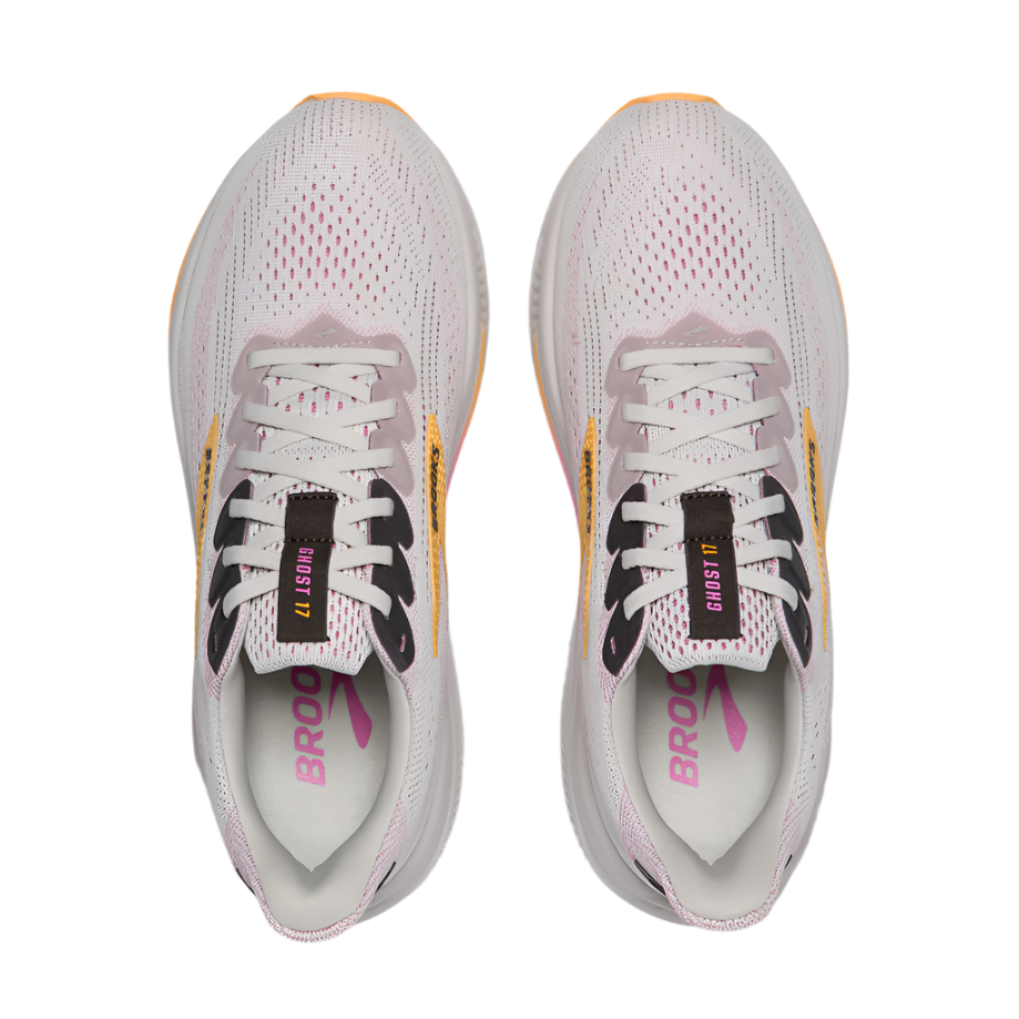  Brooks Women's Ghost 17 Dynamic Road Running Sneaker - Oyster/Apricot/Pink、mySite、preschool7hills