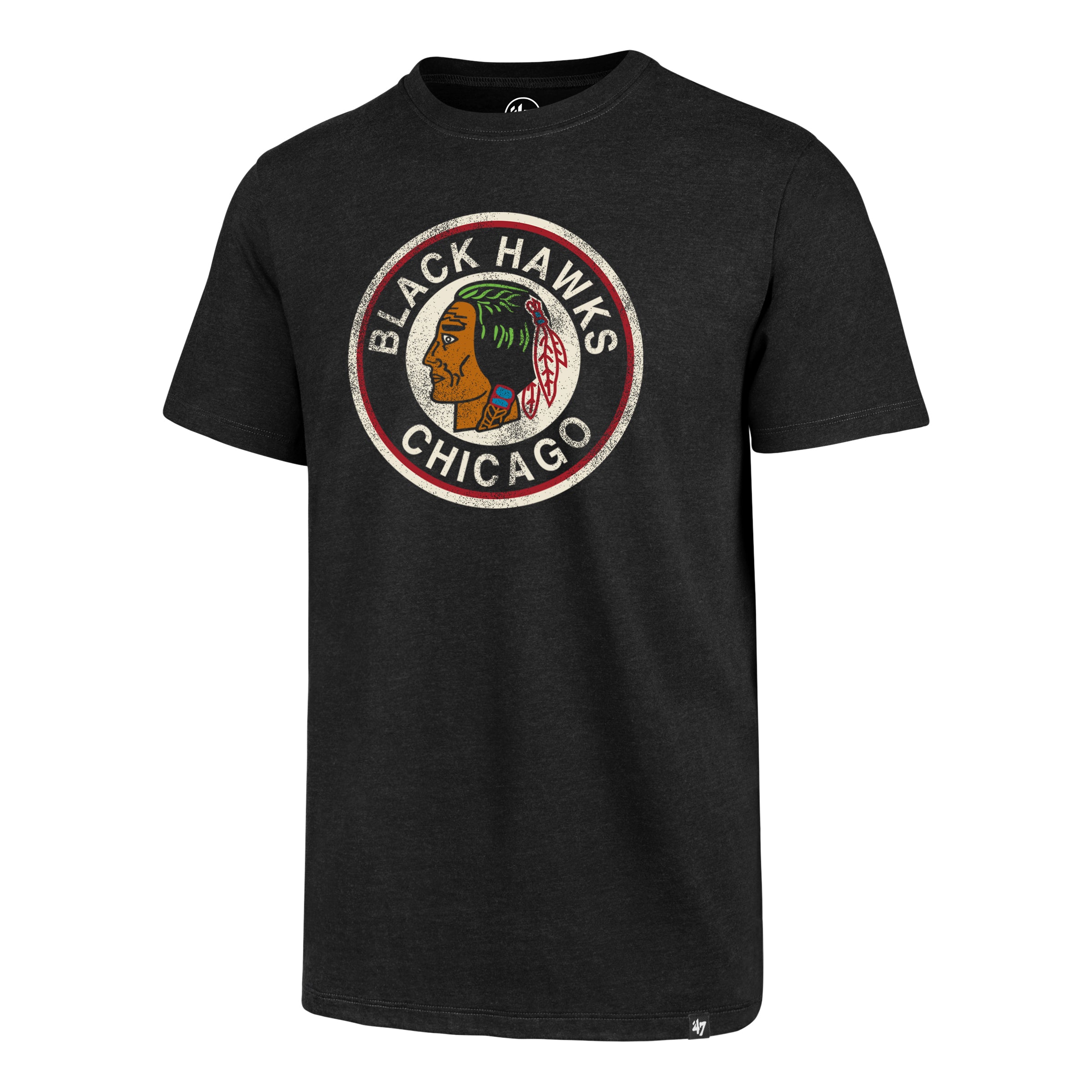 Chicago Blackhawks Black 1937 Logo Club Tee、mySite、vikingsvslions
