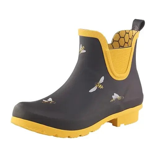 Galleria Enterprises - Black Bees Chelsea Rain Boot、mySite、g9winljtr
