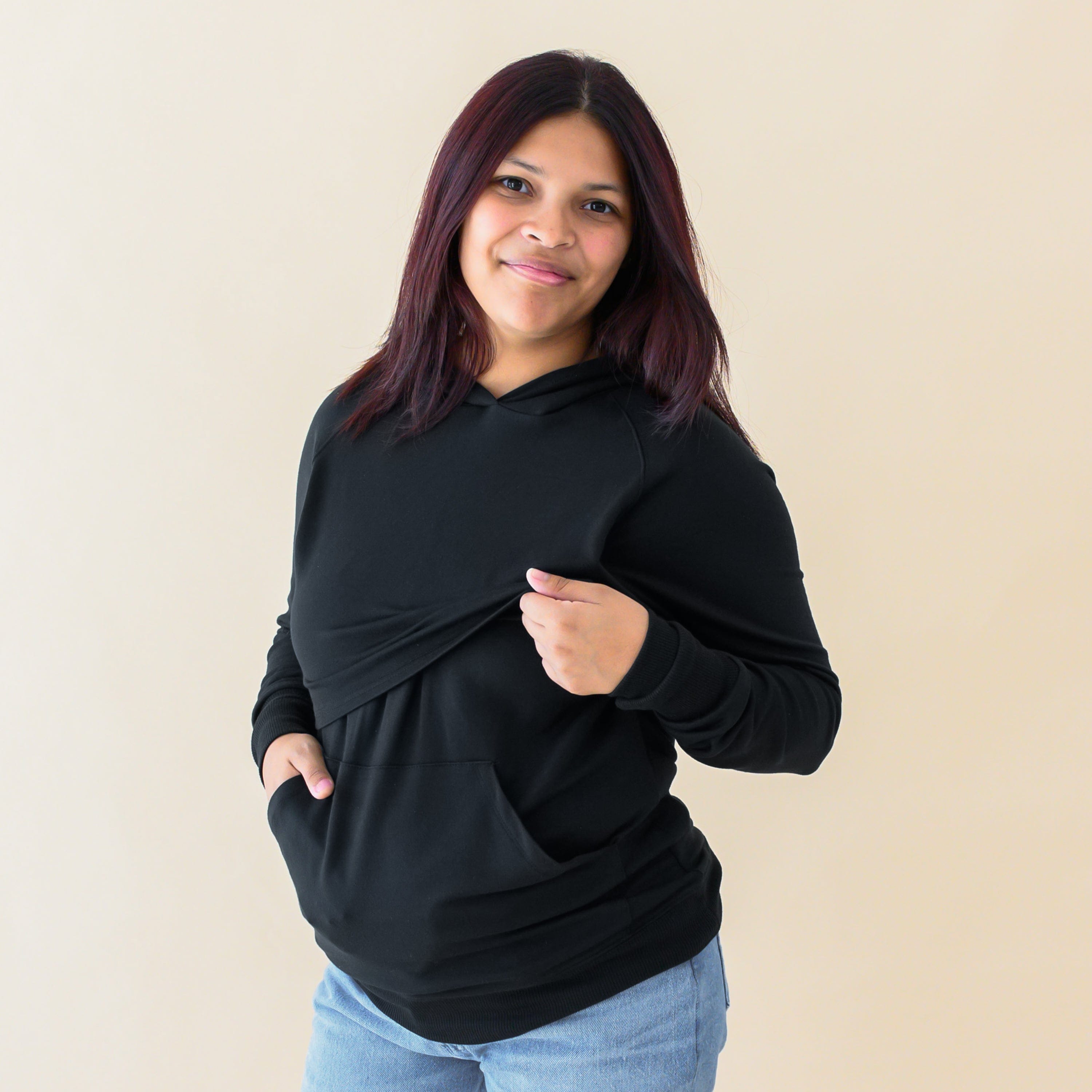  Women's French Terry Nursing Hoodie in Midnight、mySite、layawaytickets