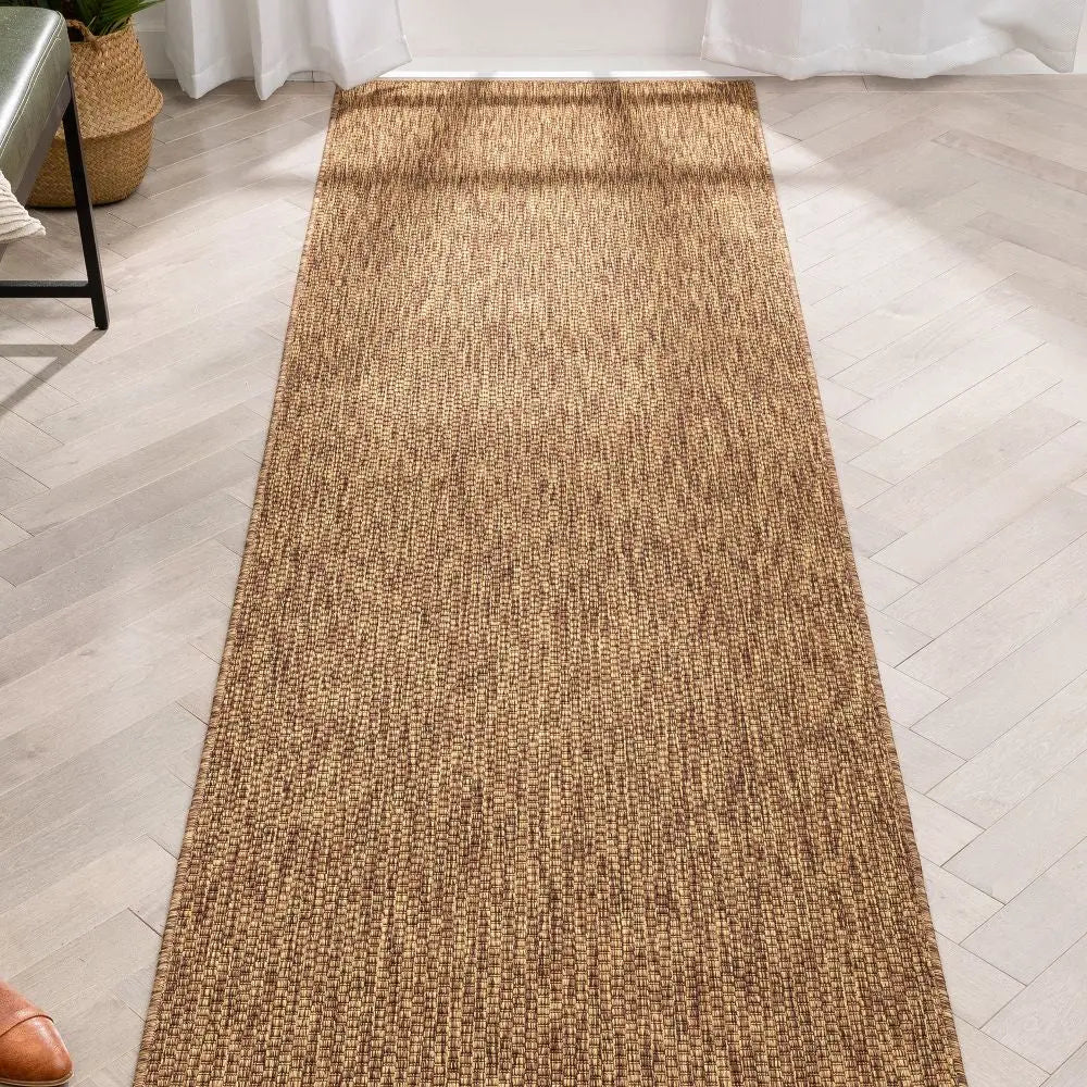 Leif Nordic Geometric Indoor Outdoor Coffee Flatweave 5'3 x 7'3 Rug、mySite、gigharbornorthrealestate