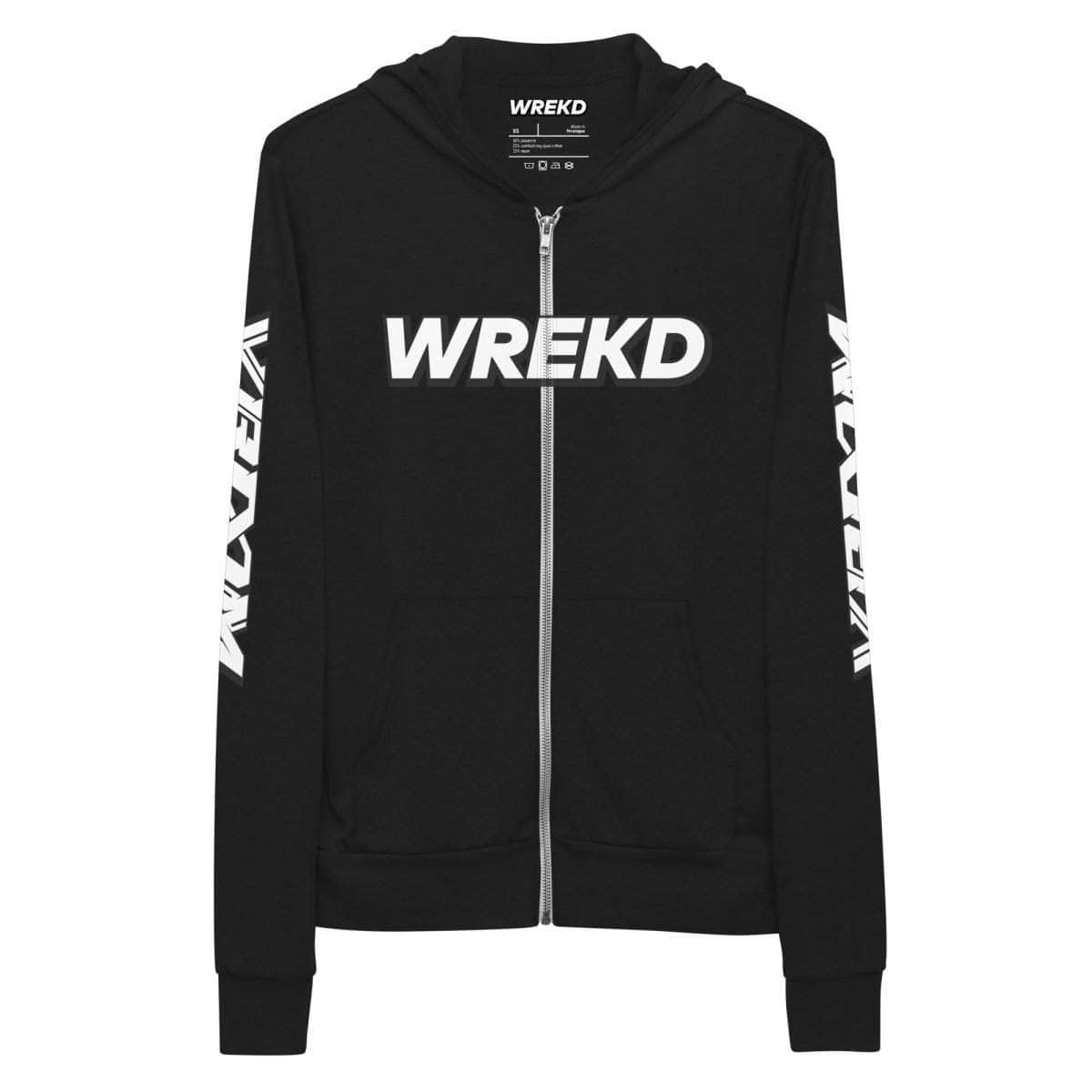  WREKD x VROOM Unisex zip hoodie、mySite、merchandisen