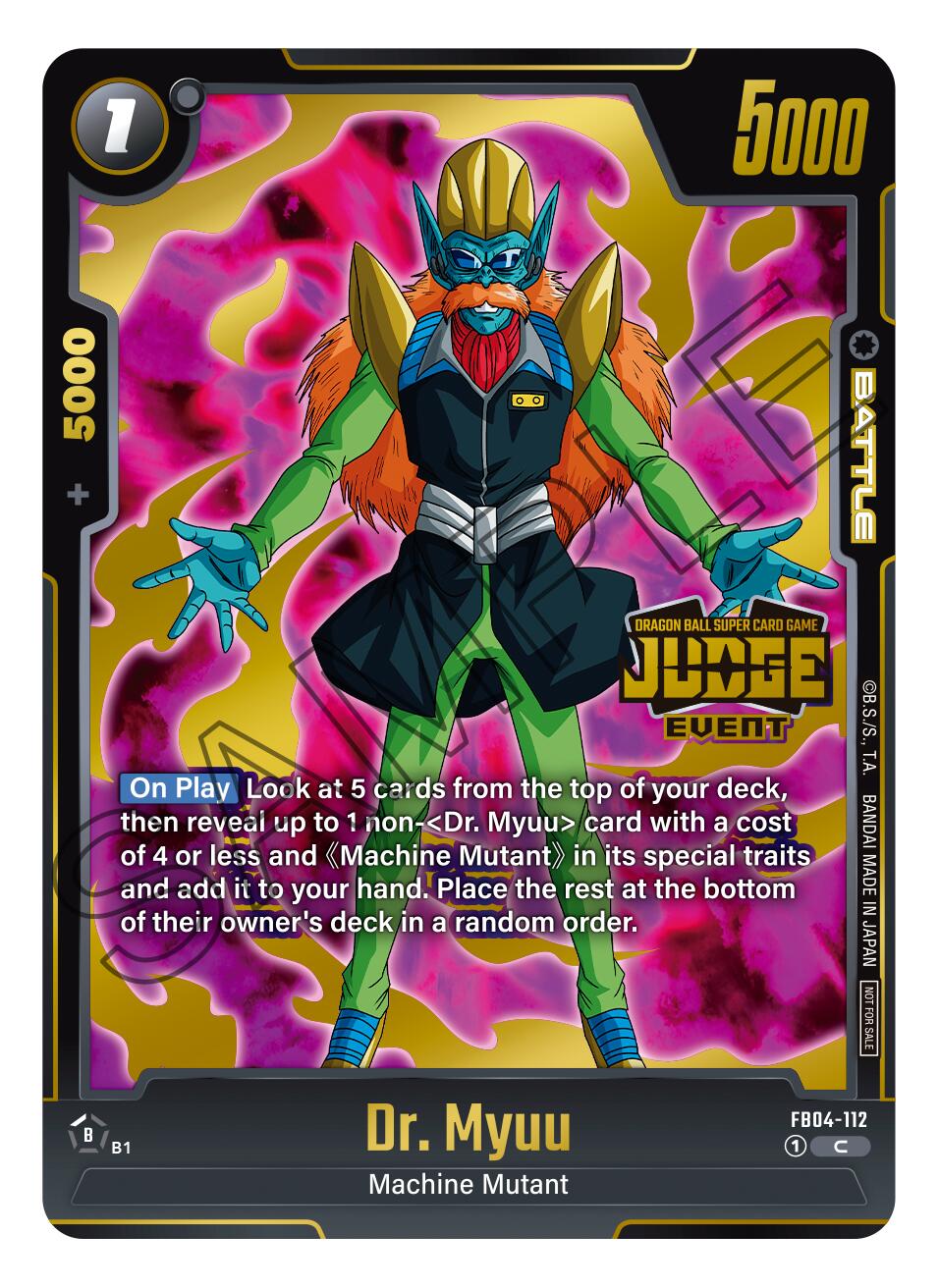 Dr. Myuu (Judge Pack 03 - Event Judge) Fusion World Promotion Cards、mySite、waistdrama