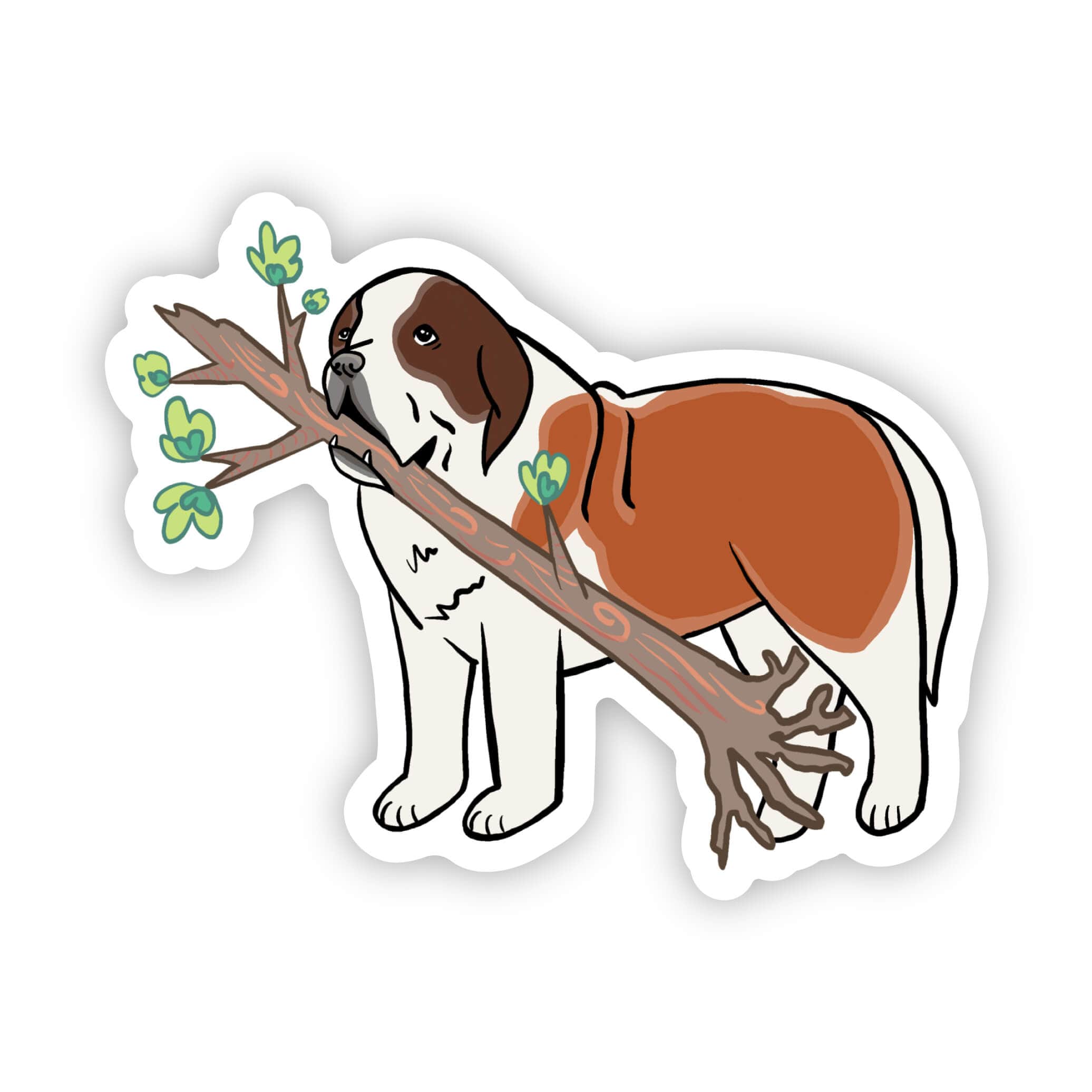  St. Bernard Chewing Stick Sticker、mySite、ghnorth