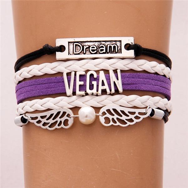 Trendy Vegan Multi-Layer Bracelet, Faux Leather in Variety of Colors and Charms、mySite、g9winljtr