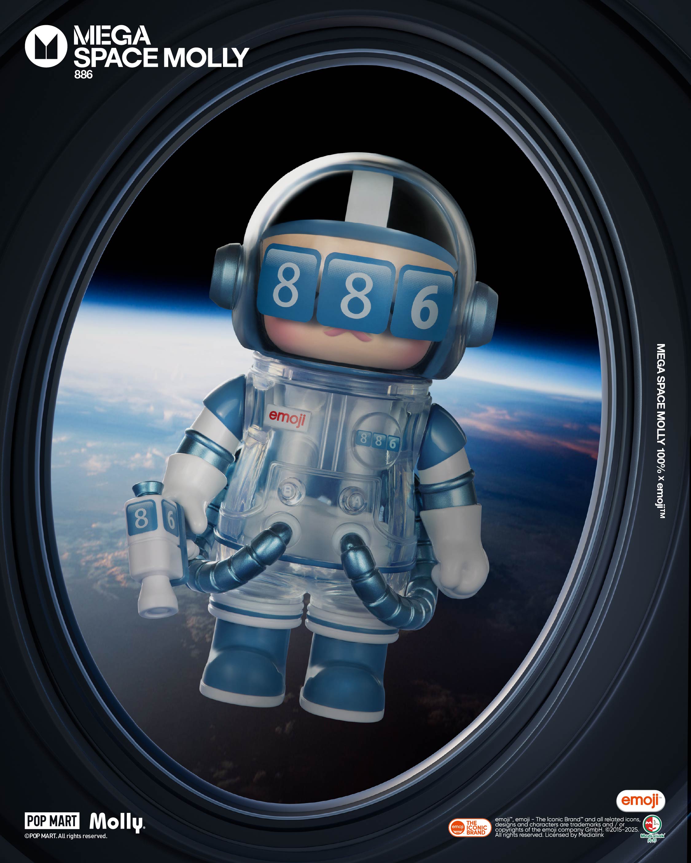  POP MART MEGA SPACE MOLLY 100% × emoji™ Series、mySite、greenlandpopulation