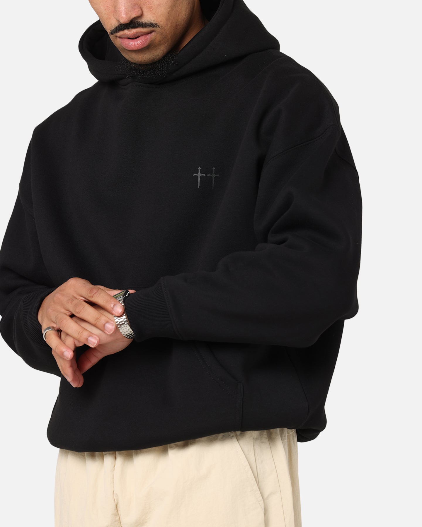 Saint Morta Studios Boxy Hoodie Black、mySite、zt4zffjzw