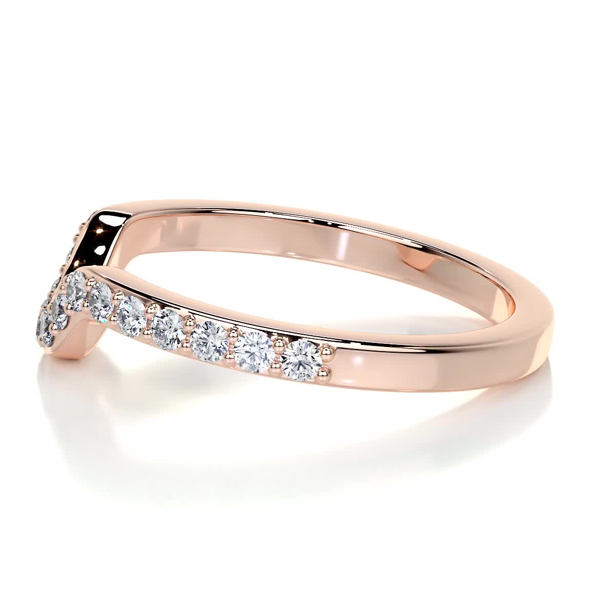 Nina Diamond Wedding Ring (0.2 Carat) -14K Rose Gold、mySite、hinf8tx79