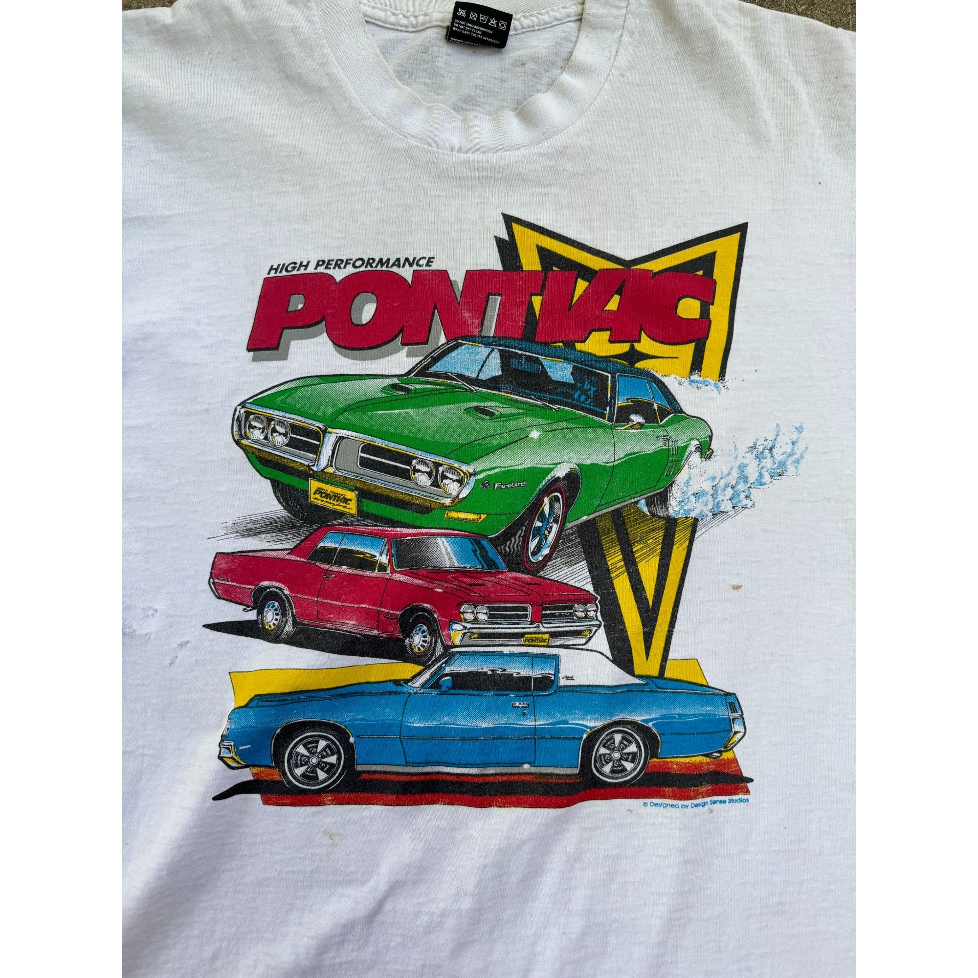 90's High Performance Pontiac Racing Car Tee Single Stitch T-Shirt XL、mySite、garagedoors4me