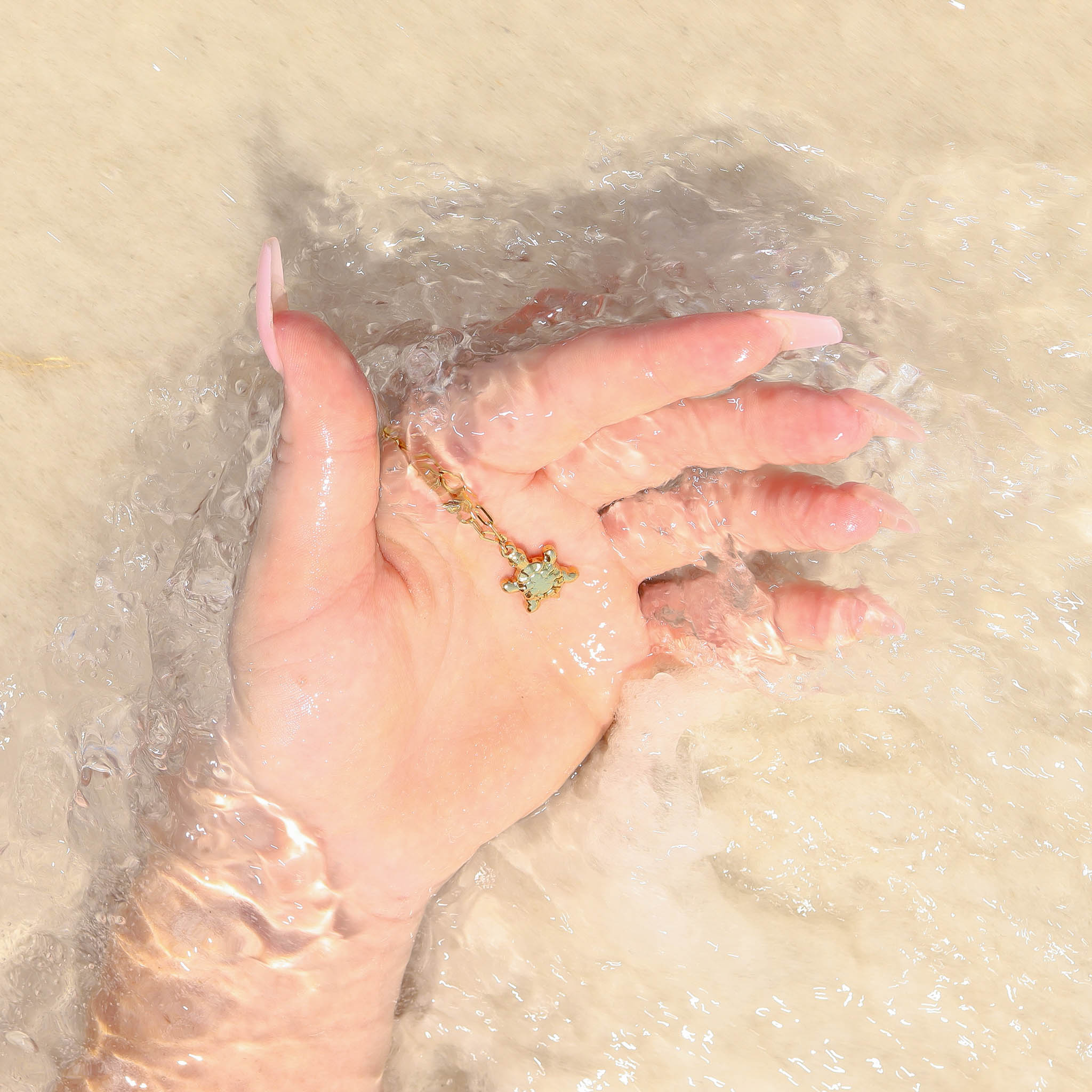 18K Gold PVD Stainless Steel Sea Turtle Charm / PDL0101、mySite、dreamappss