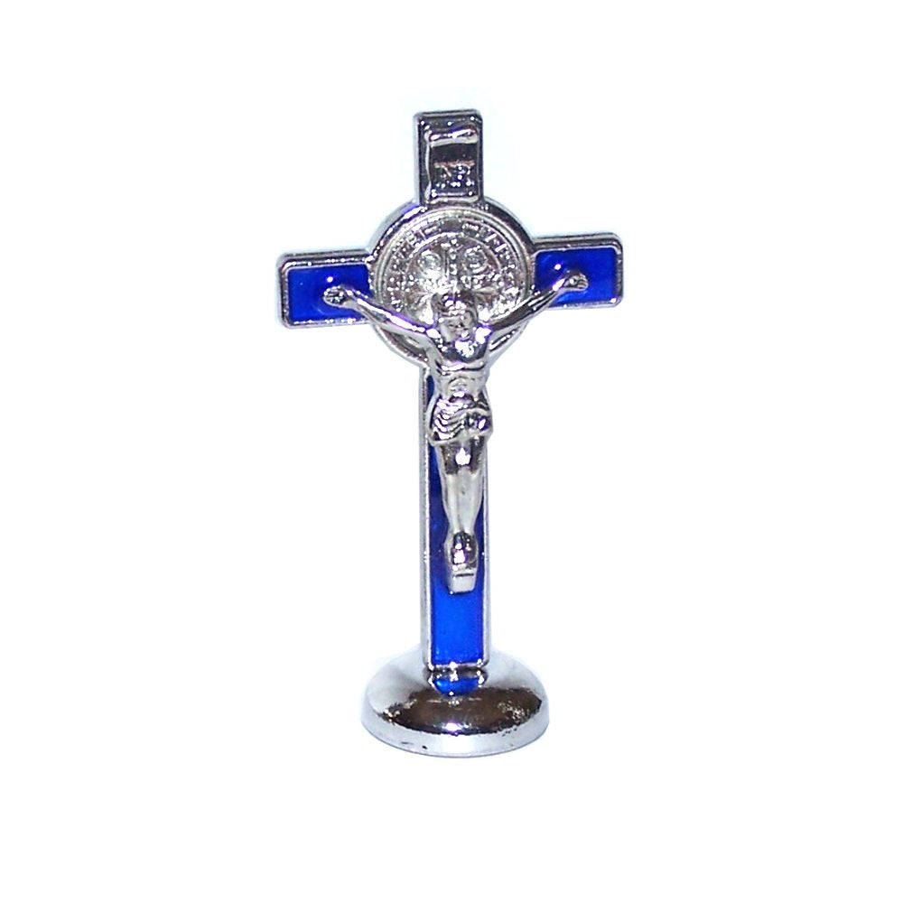 Holy Land Market Saint Benedict Small Crucifix with Sticker for Car or Table (3 inches)、mySite、topwebapps