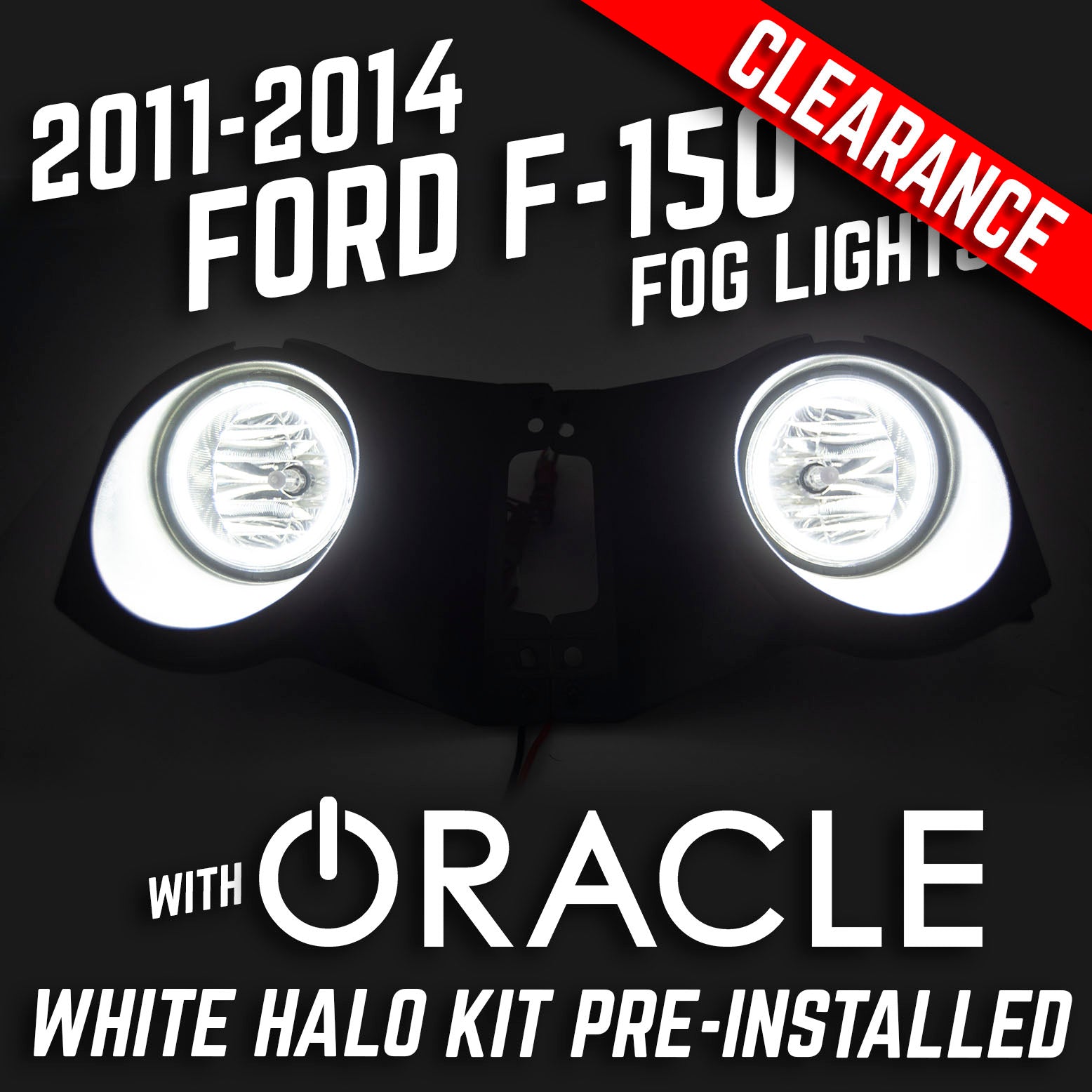 2011-2014 FORD F-150 Fog Lights - ORACLE White Plasma LED Halos Pre-Installed、mySite、nflplayoffbracketp