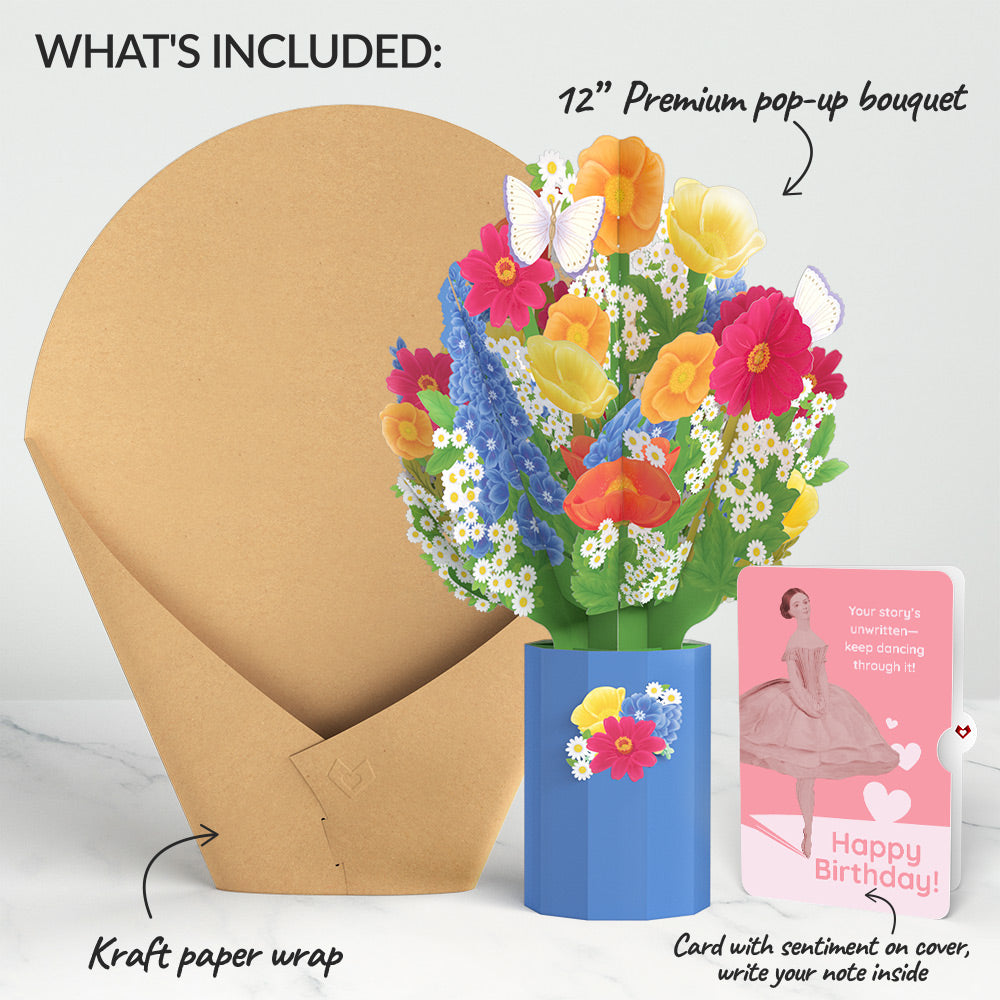 Wildflower Birthday Bouquet and Dancing Through Life Sentiment Set、mySite、solidvoid