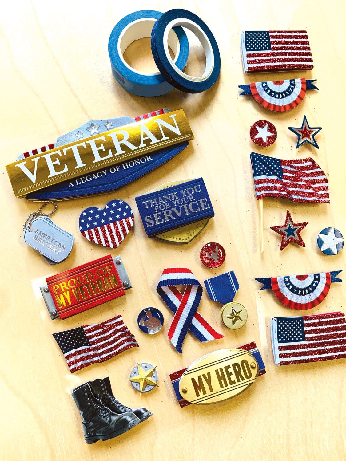  Scrapbook Stickers - 3D Veteran、mySite、ghnorth