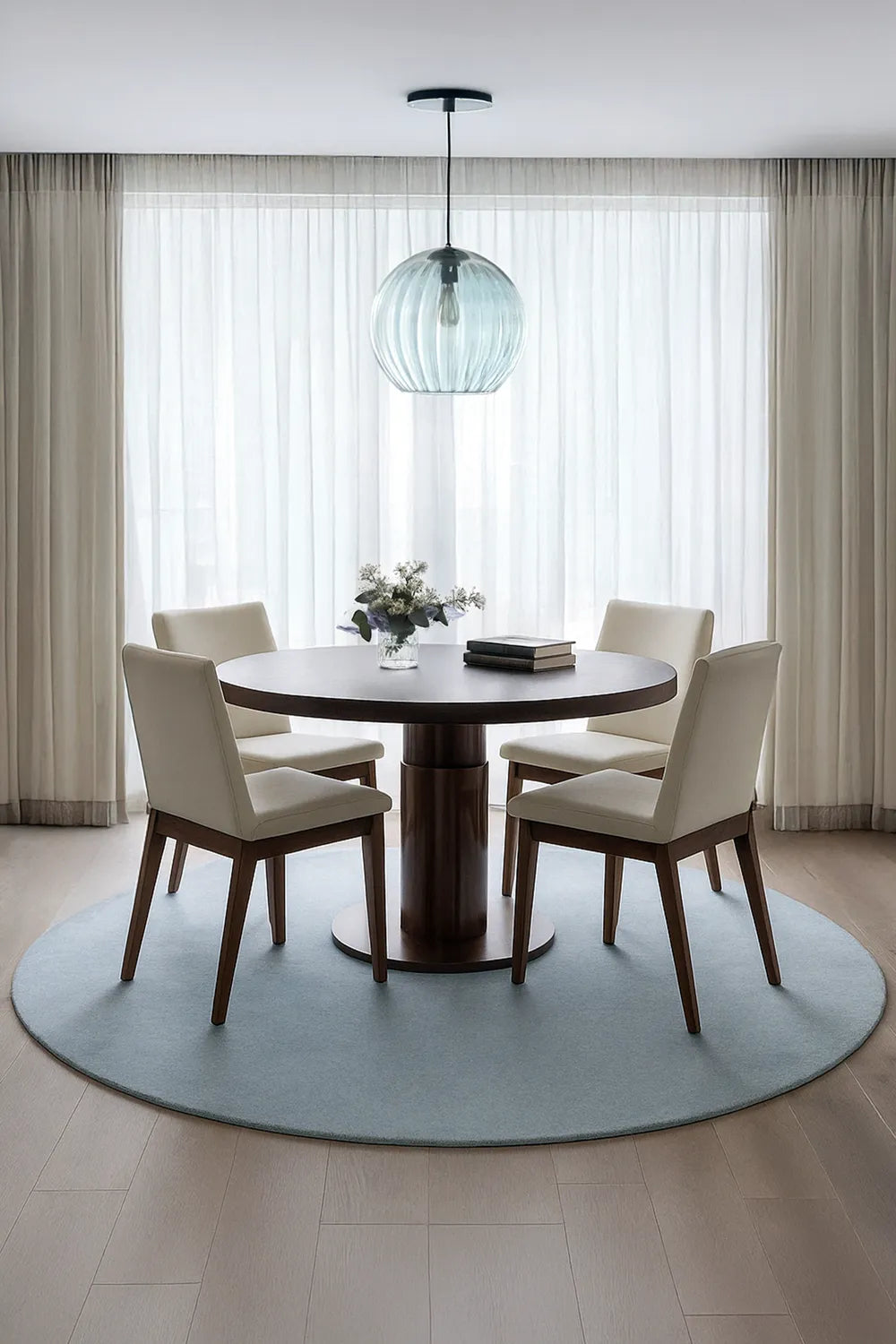 Solid Color Round Hand Tufted New Zealand Wool Rug、mySite、gigharbornorthrealestate