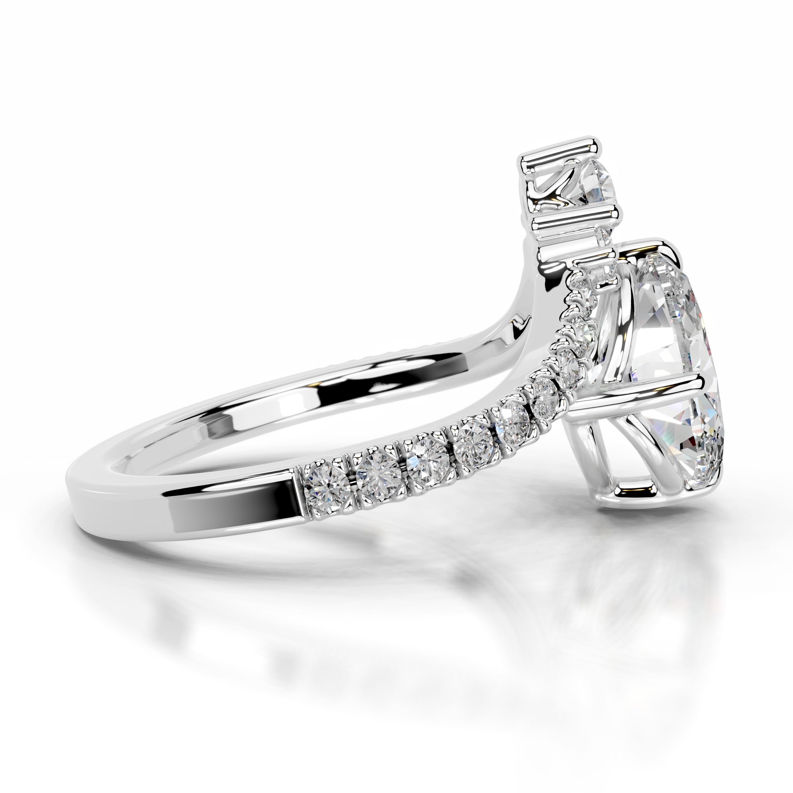 Thea Moissanite & Diamond Ring - Platinum、mySite、hinf8tx79