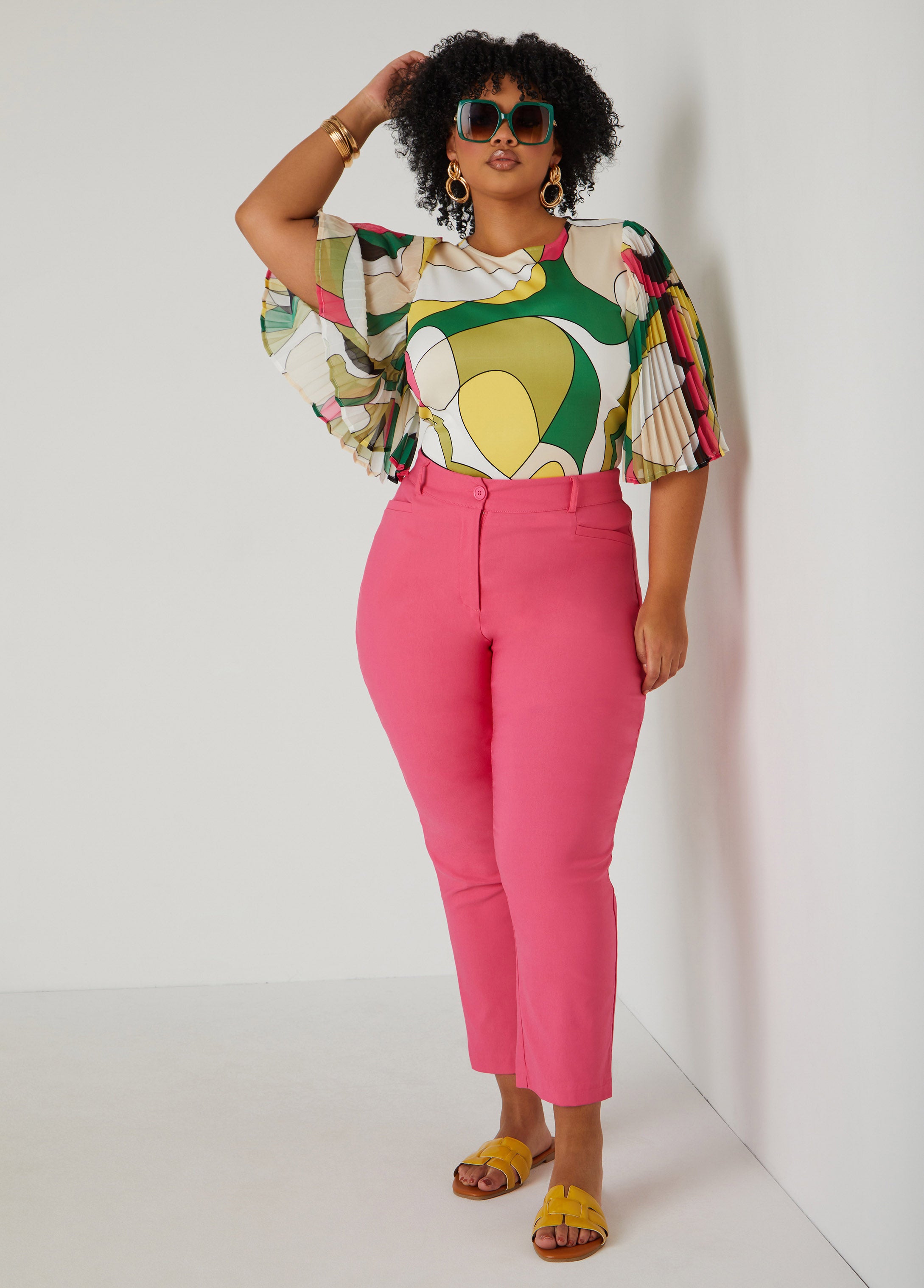 Pleated Paneled Abstract Top、mySite、bengalsvssteelers