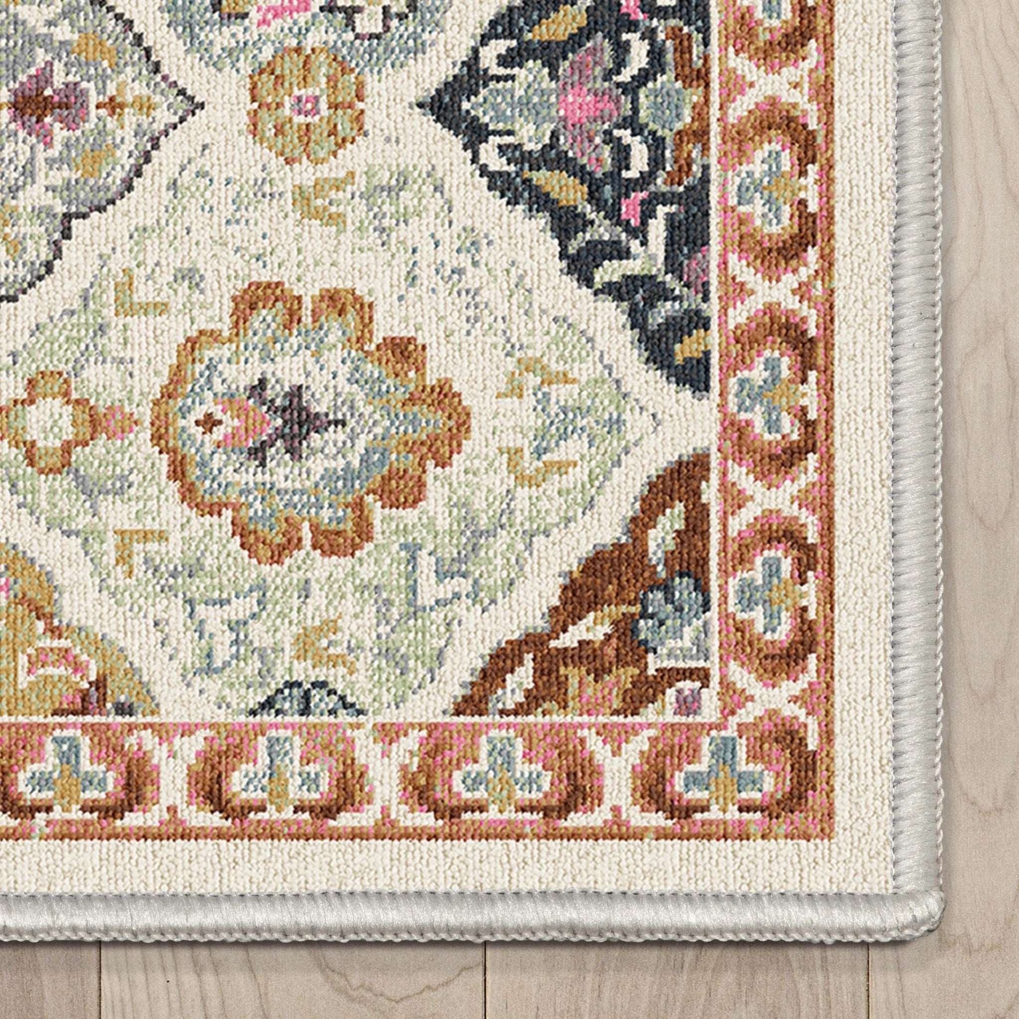 Maeve Vintage Trellis Multi Beige Flat-Weave Rug、mySite、gigharbornorthrealestate