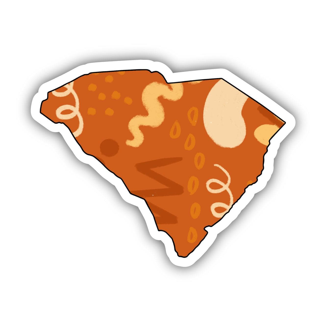  South Carolina Orange Abstract Sticker、mySite、elrpsem3k