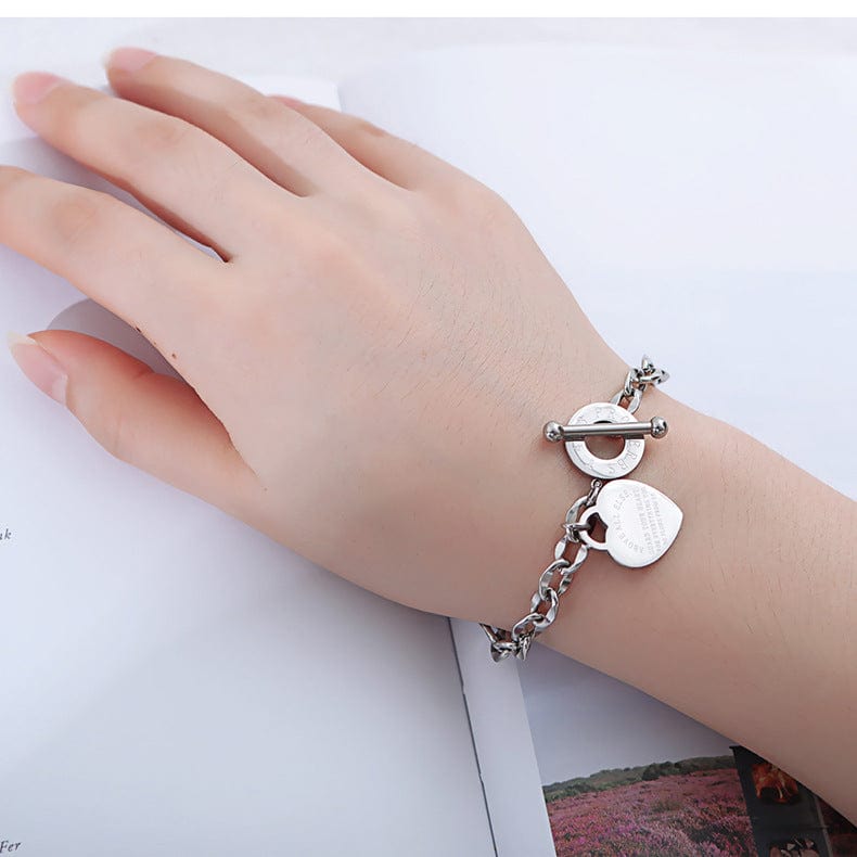 Guard Your Heart Christian Bracelet Proverbs 4:23 Stainless Steel Rose Yellow or White Gold Plated、mySite、g9winljtr