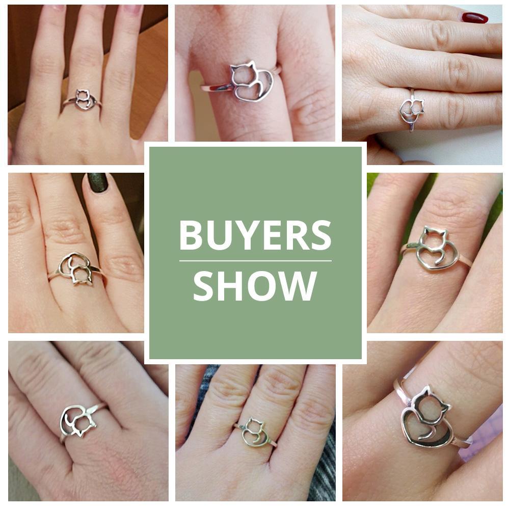 Cat Jewelry Sterling Silver-SET Ring/Necklace/Earrings for the Cat Lovers in Your Life (maybe YOU?)、mySite、g9winljtr