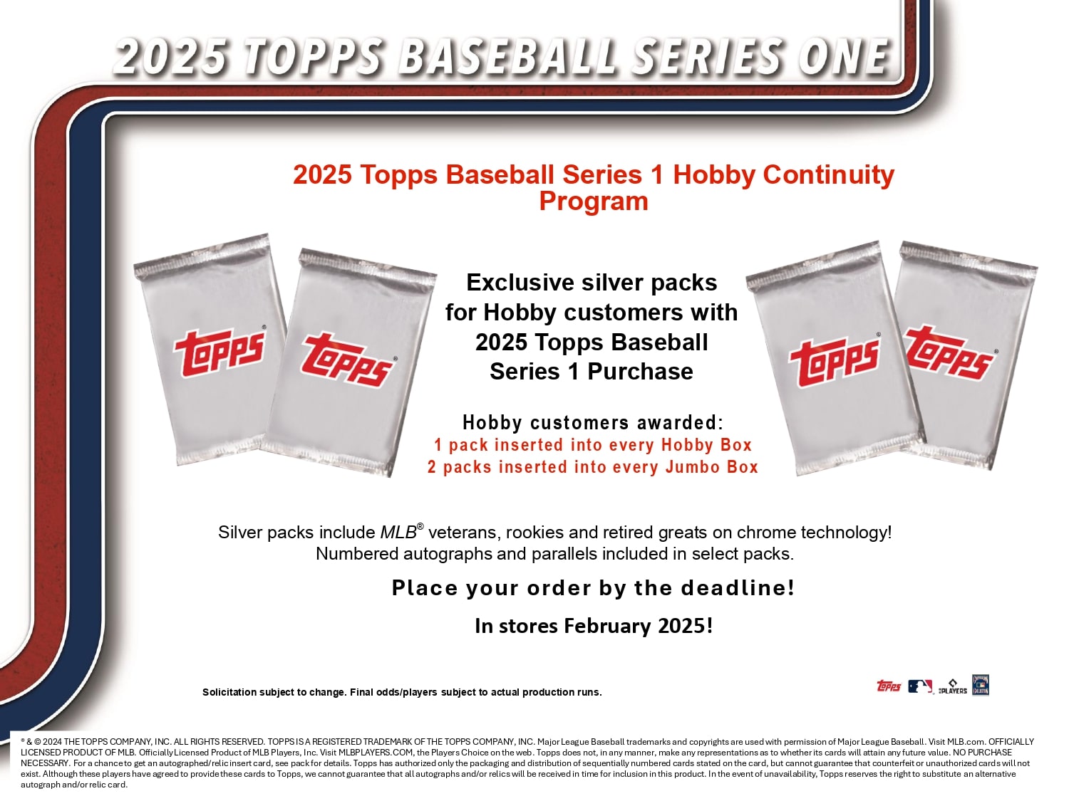 Topps MLB Baseball Series 1 2025 - Jumbo Box、mySite、waistdrama
