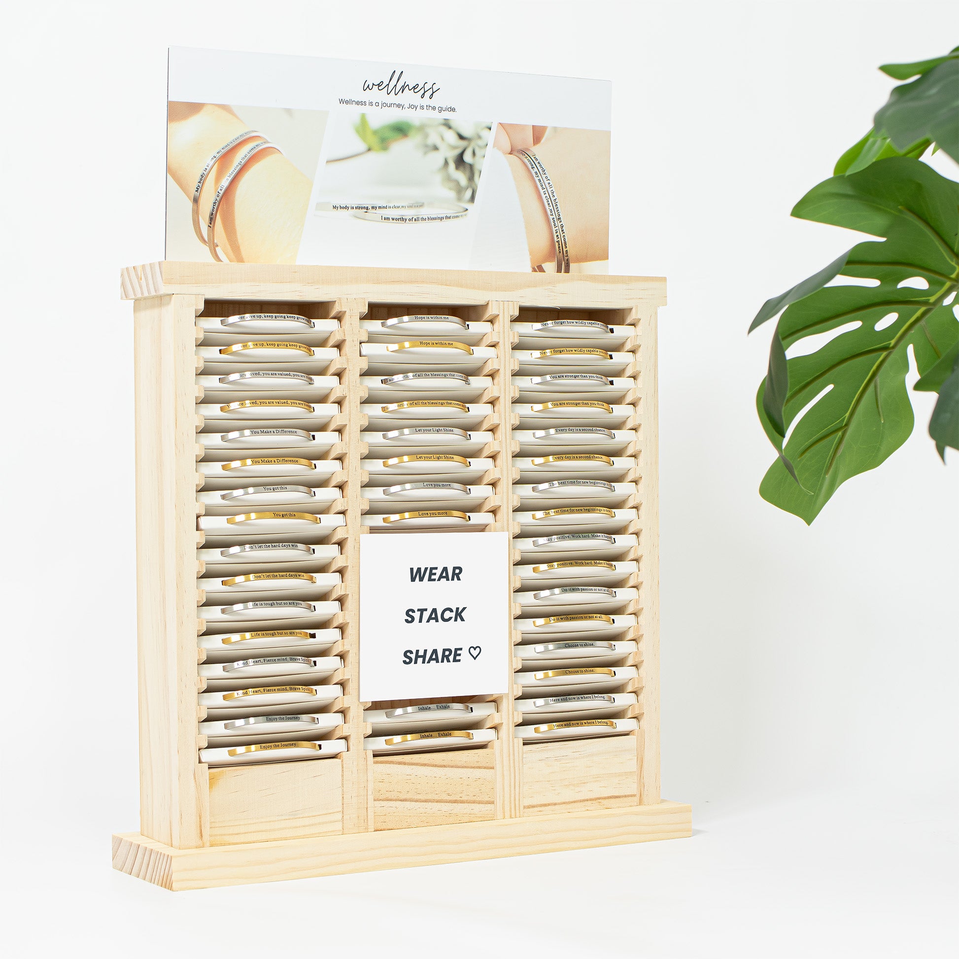 Wellness Engraved Bracelet Display / BND0082、mySite、dreamappss