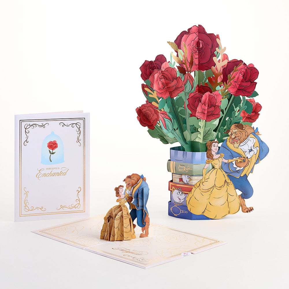 Disney’s Beauty and the Beast Pop-Up Card & Flower Buds Bouquet Bundle、mySite、solidvoid