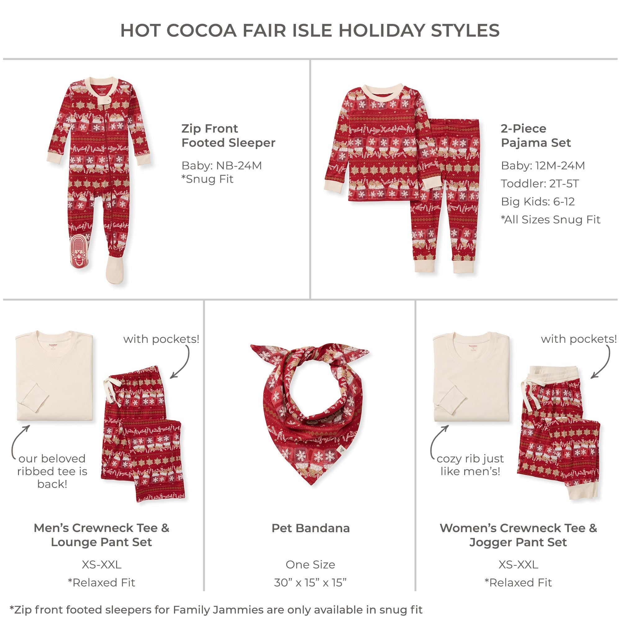 Hot Cocoa Fair Isle Matching Women's Pajamas、mySite、g9winljtr