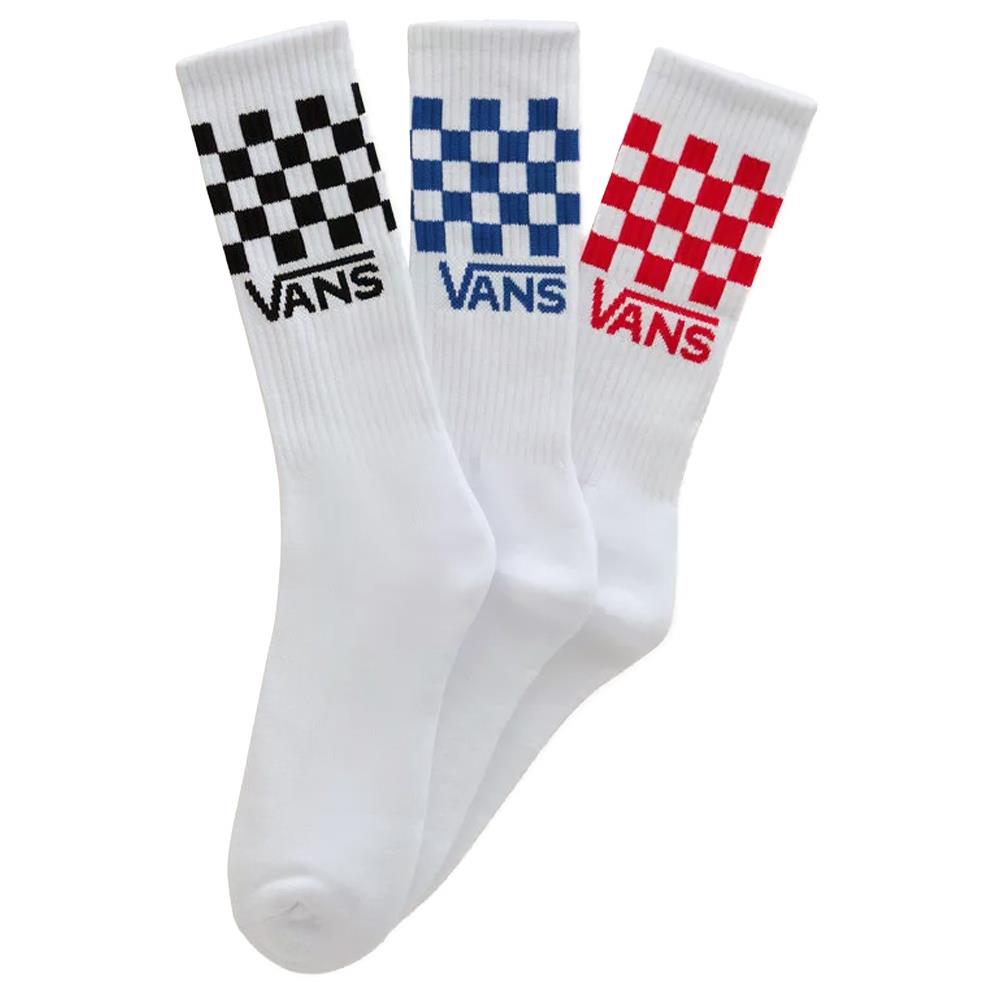  Vans Classic Check Crew Socks 3-Pack - White、mySite、merchandisen