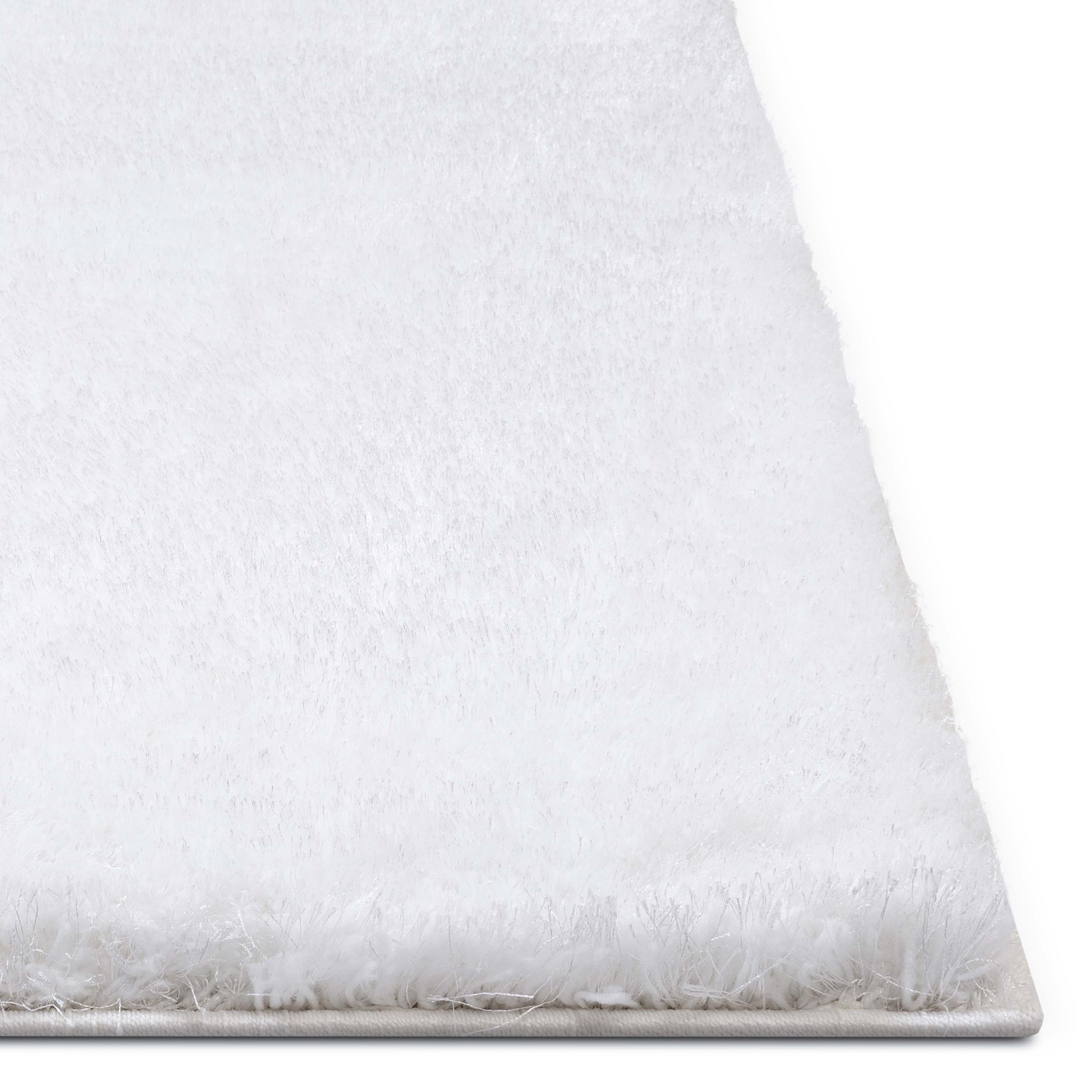 Feather Collection Liza White Shag Rug – Sparkly, Plush, Minimalist Glam、mySite、gigharbornorthrealestate