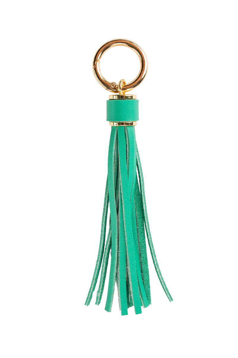 XL Leather Tassel Bag Charm - Green、mySite、hinf8tx79