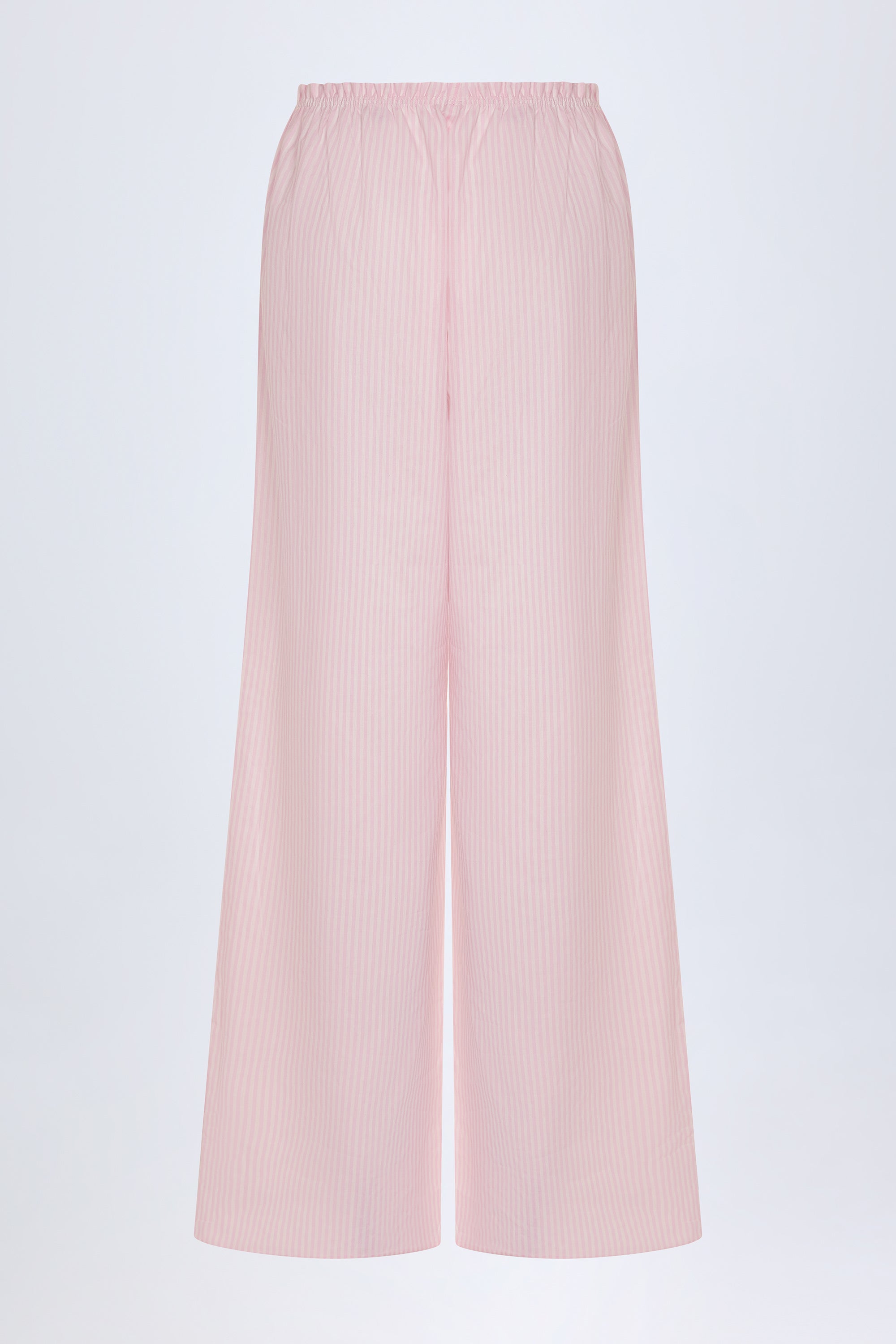  Mid-Rise Wide-Leg Trousers in Pink & White Stripe、mySite、sugarbowlscore