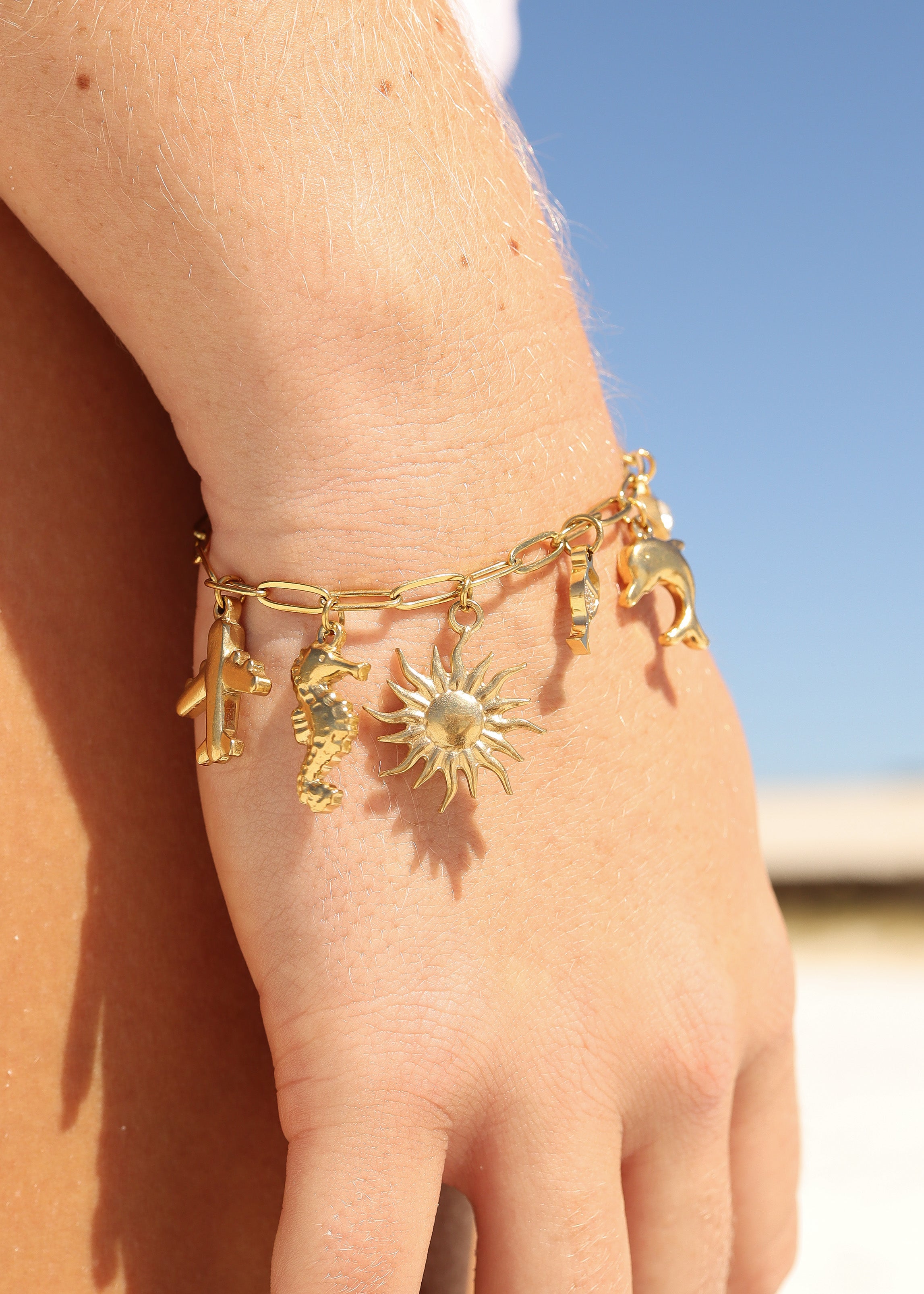 18K Gold PVD Stainless Steel Mystic Sun Charm / PDL0116、mySite、dreamappss