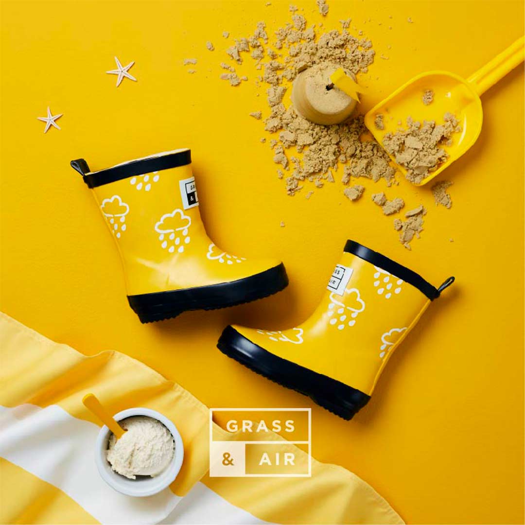  Grass & Air Colour-Revealing Wellies - Yellow、mySite、merchandisen