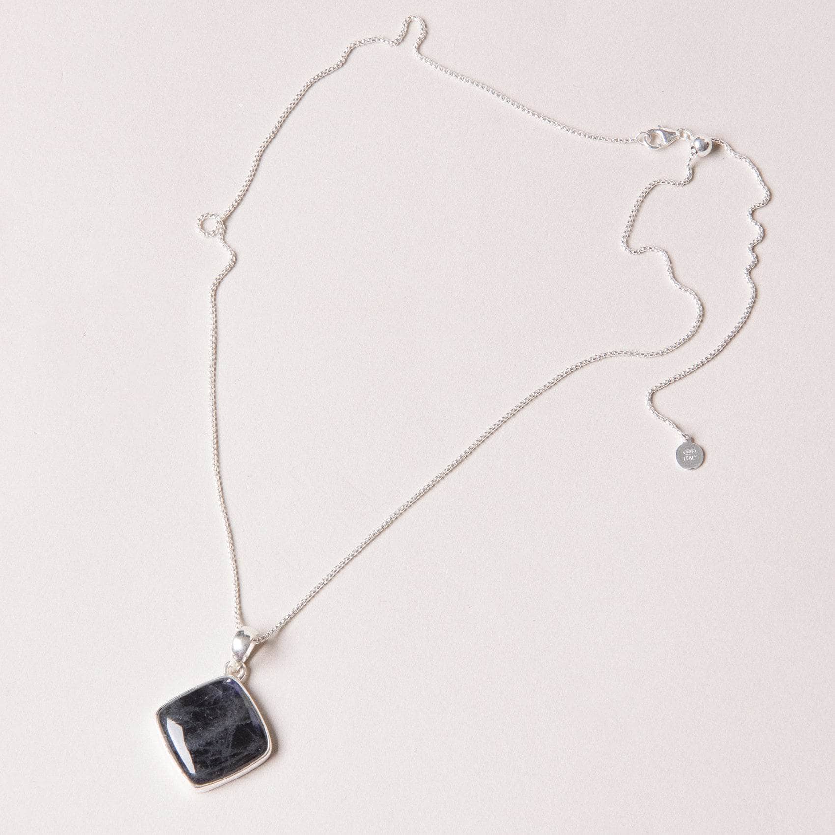 Labradorite Diamond Pendant Necklace、mySite、hinf8tx79