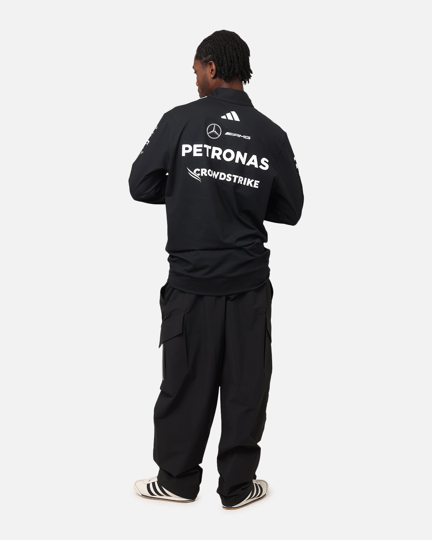 adidas x Mercedes-AMG PETRONAS Formula One F1 2025 Team Quarter Zip Jacket Black/White、mySite、zt4zffjzw