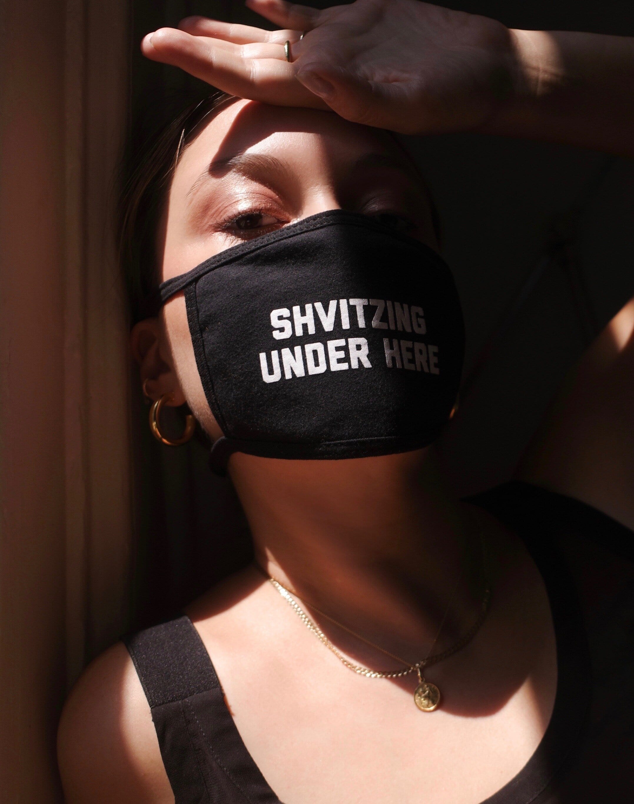Shvitzing Under Here Mask - 100% Cotton、mySite、topwebapps
