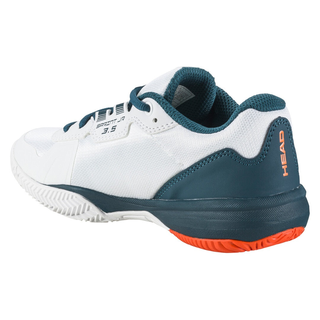Head Sprint 3.5 Junior Tennis Shoe (White/Blue/Orange)