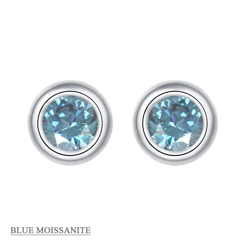Moissanite 1ct Colored GRA Bezel Set Jewelry 925 Sterling Silver Lasting Beauty Plating、mySite、g9winljtr