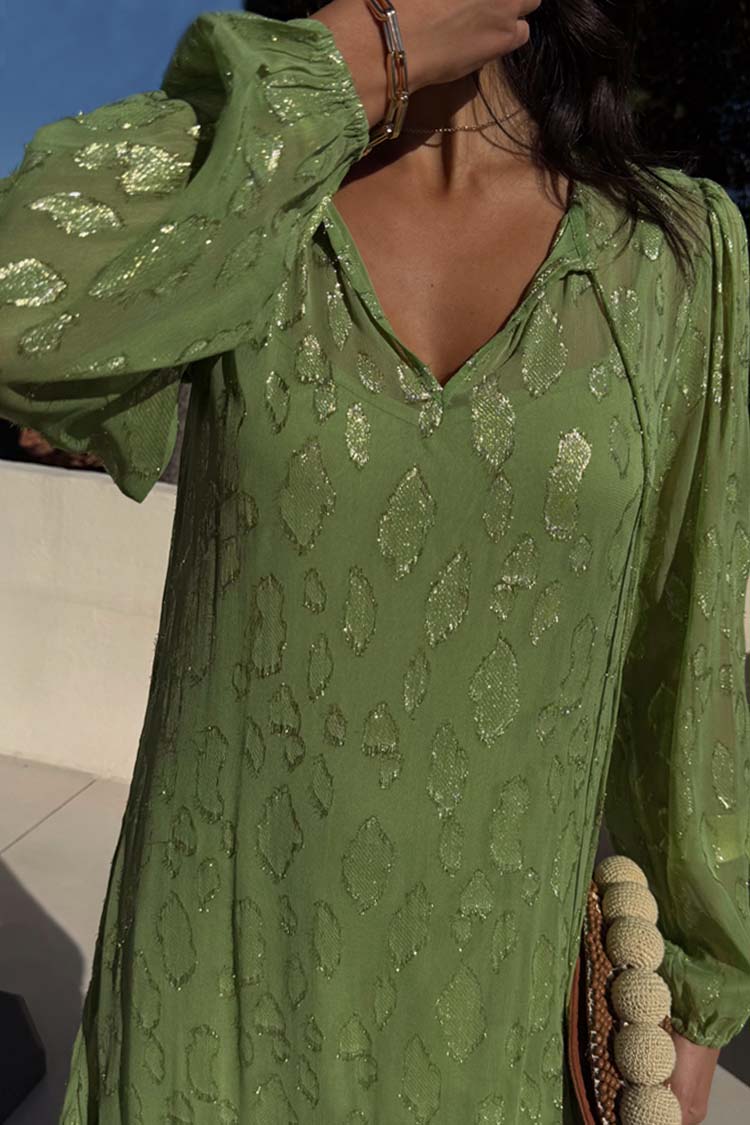 Green Jacquard Harmony Dress、mySite、solidvoid