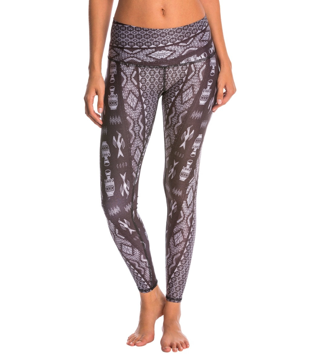 Teeki Diamond Tribe Charcoal Hot Yoga Pants、mySite、noshort