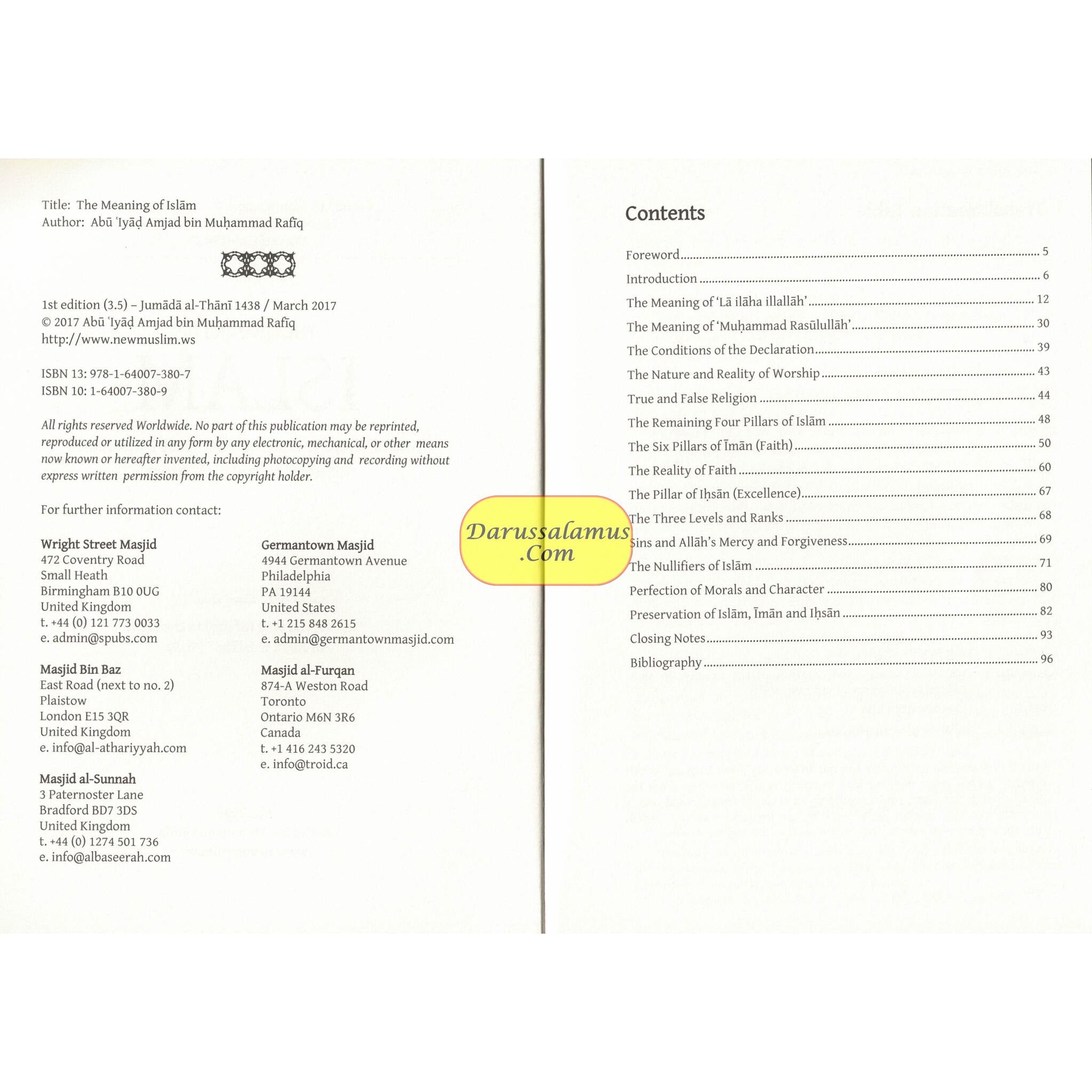 The Meaning of Islam: A Brief Explanation of the Most Important Principles & Teachings By Abu Iyad Amjad bin Muhammad Rafiq、mySite、topwebapps