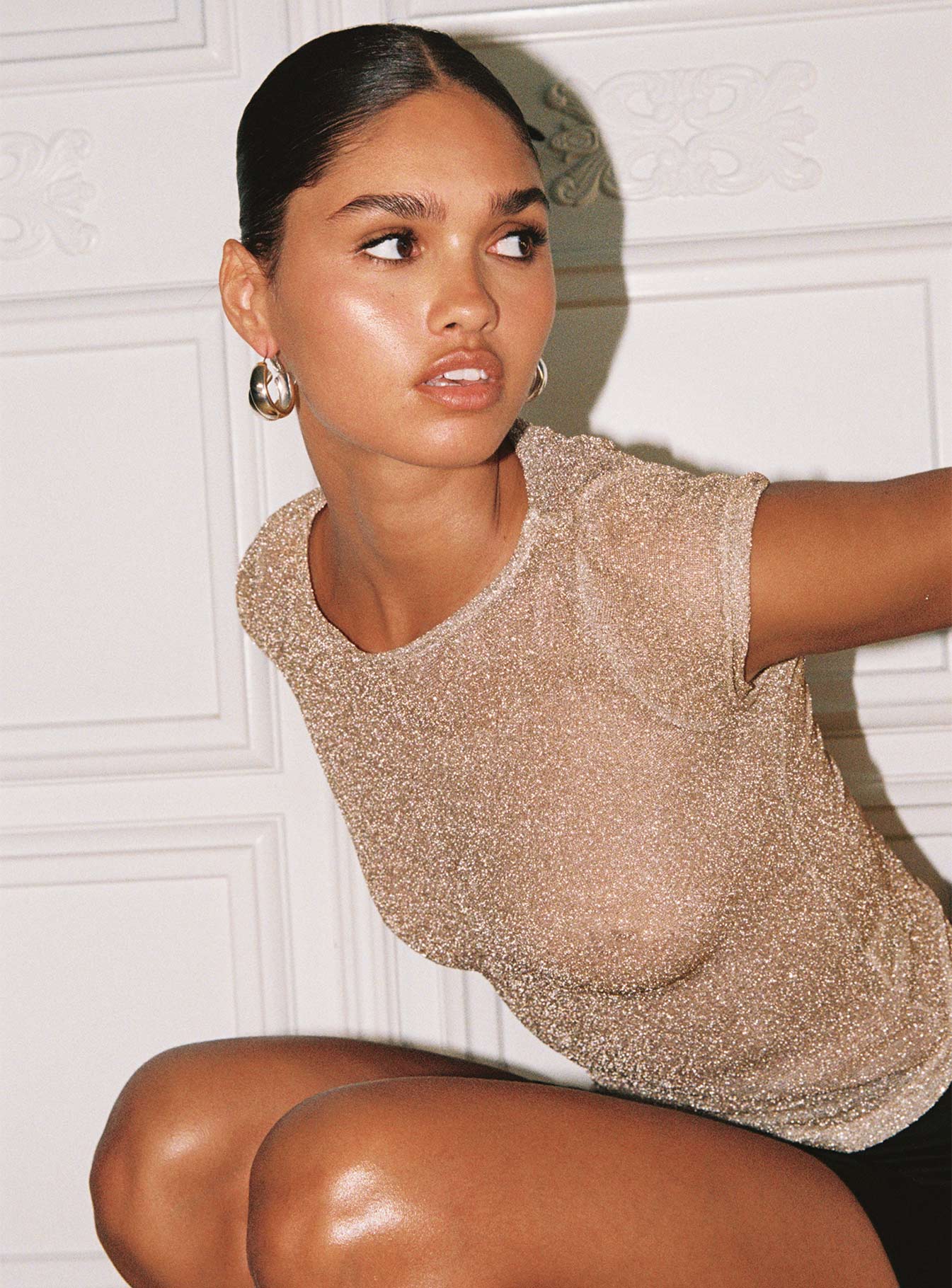 Crystal Clear Mesh Top Rose Gold、mySite、solidvoid