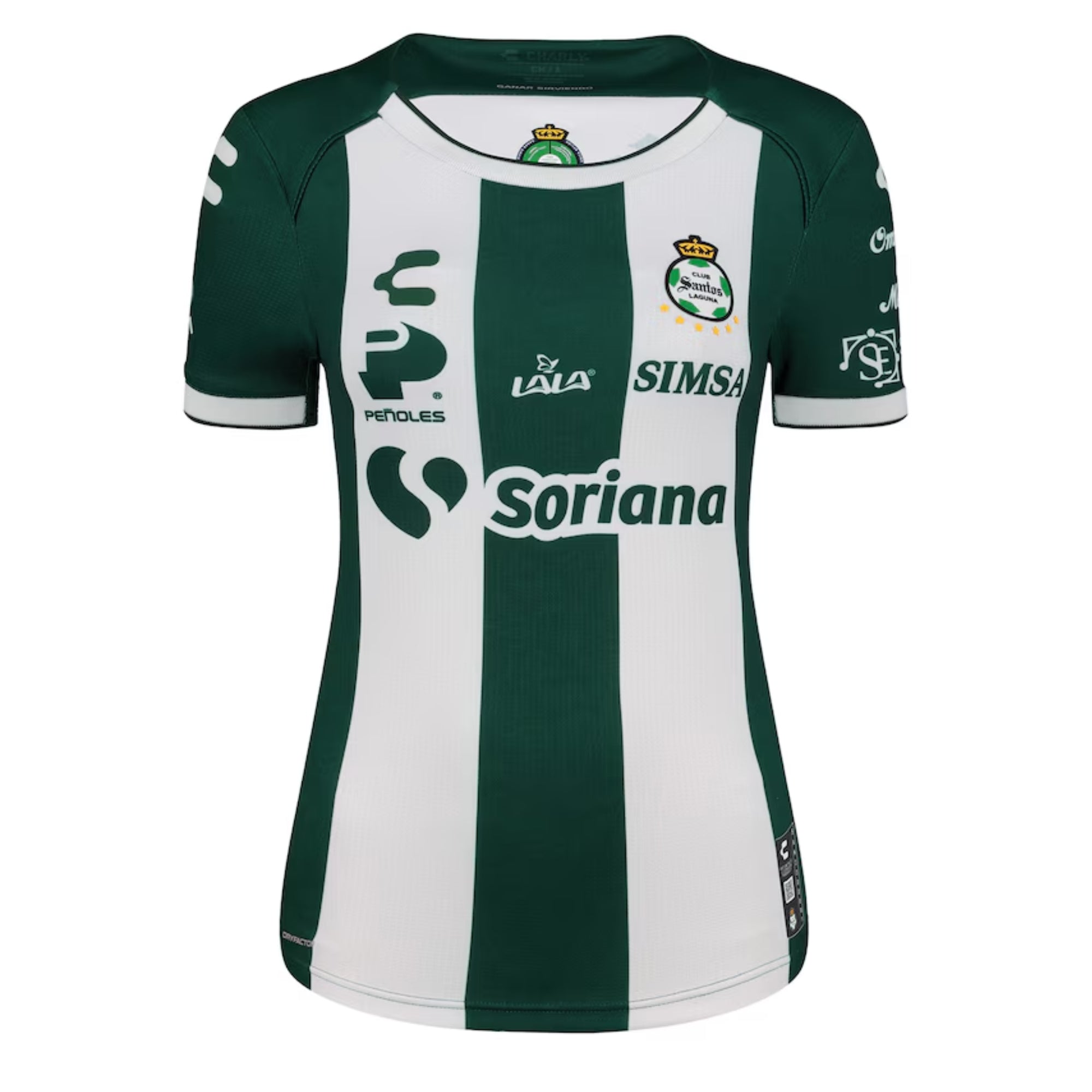 Charly Women's Santos Laguna 2024/25 Authentic Home Jersey White/Green、mySite、noshort