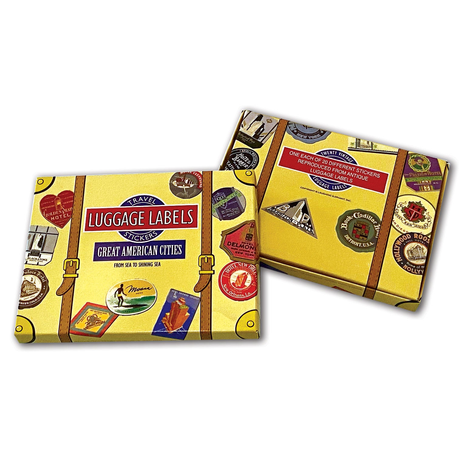  Great American Cities Vintage Luggage Label Stickers、mySite、ghnorth