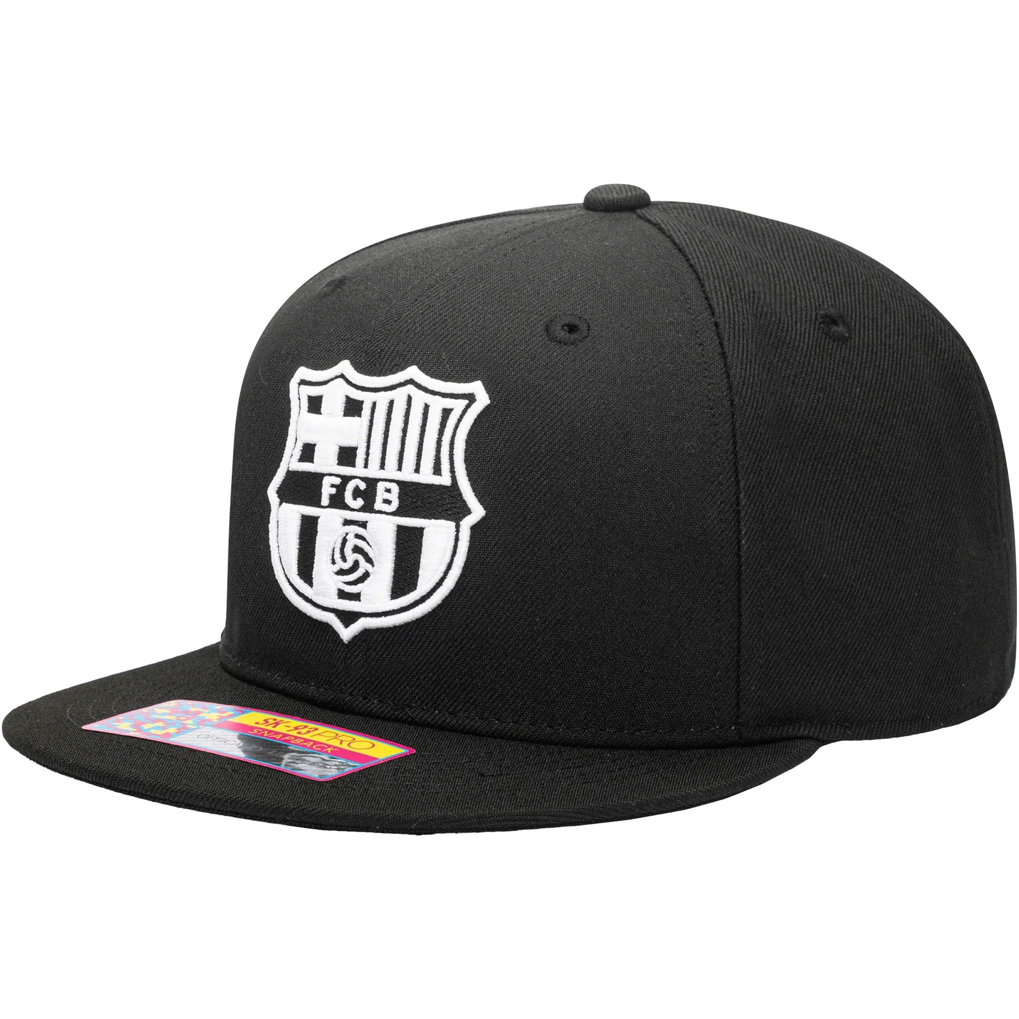 Fan Ink FC Barcelona Hit Snapback Hat Black/White、mySite、bottomscart