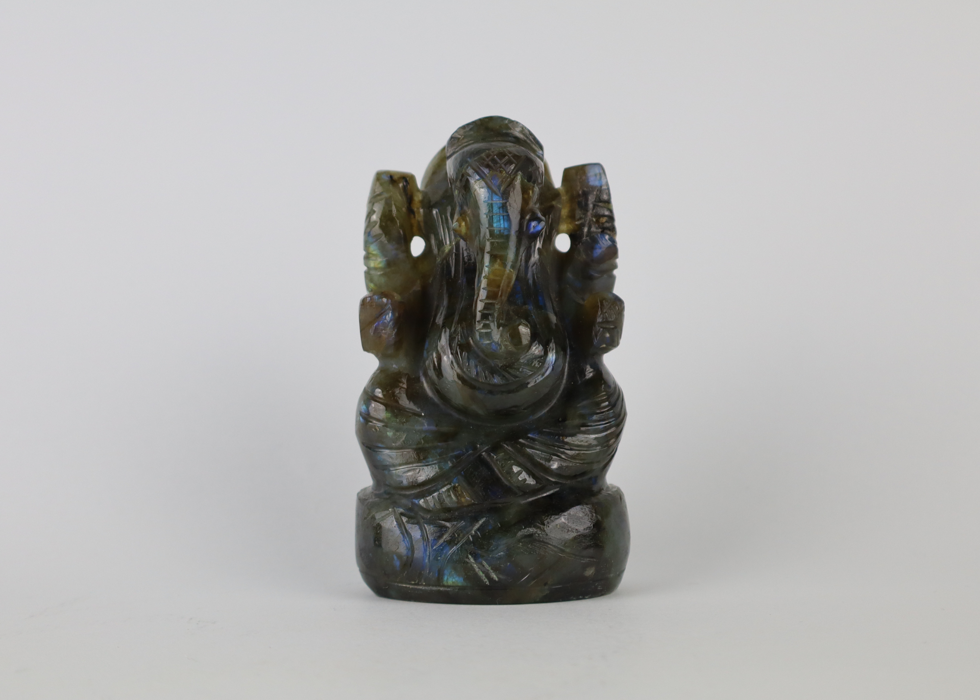 Ganesha Statue - Labradorite (Small, 10 cm)、mySite、topwebapps